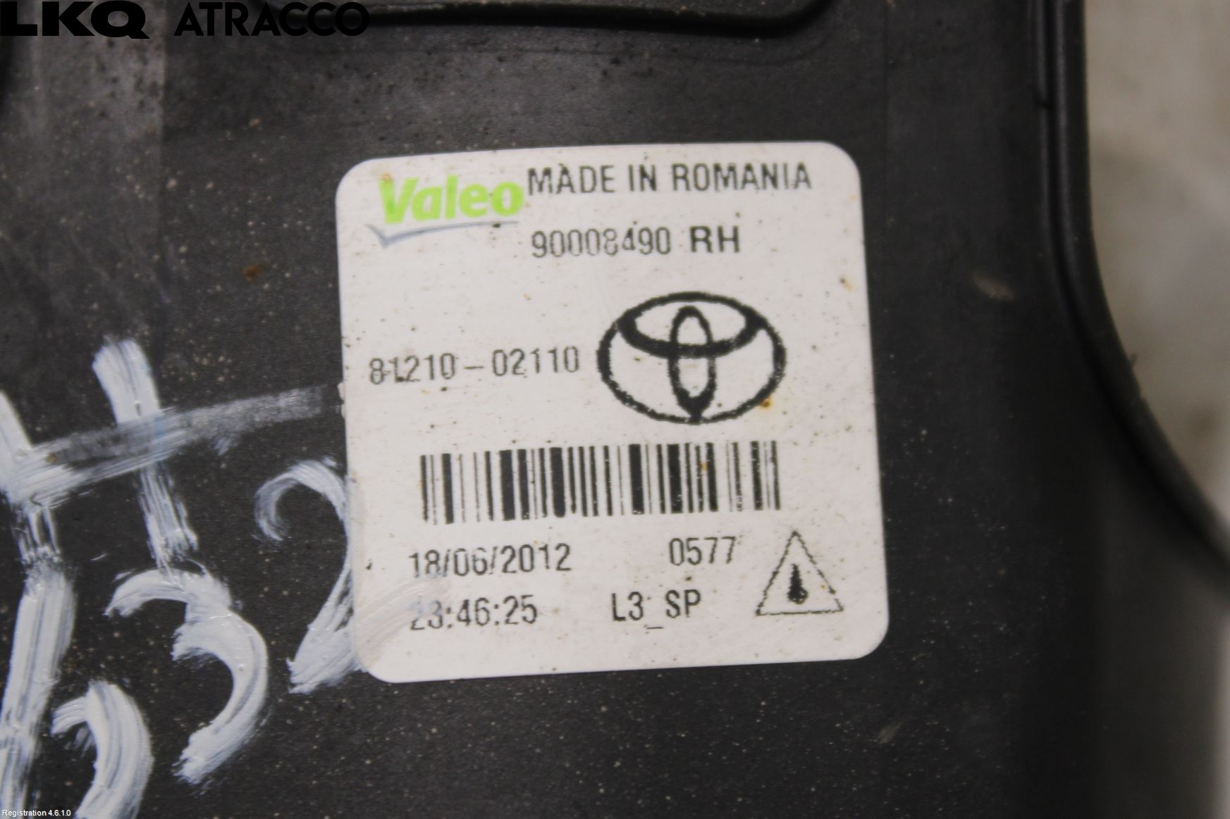 Toyota YARIS XP130 12-14 Frontlykt-Kurve-Tåkelys