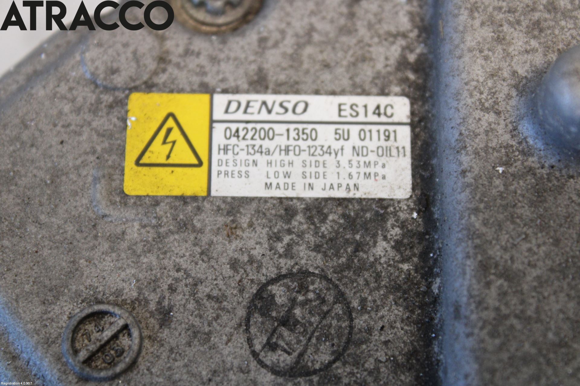 Toyota YARIS XP130 15-20 Varme Ac Kompressor