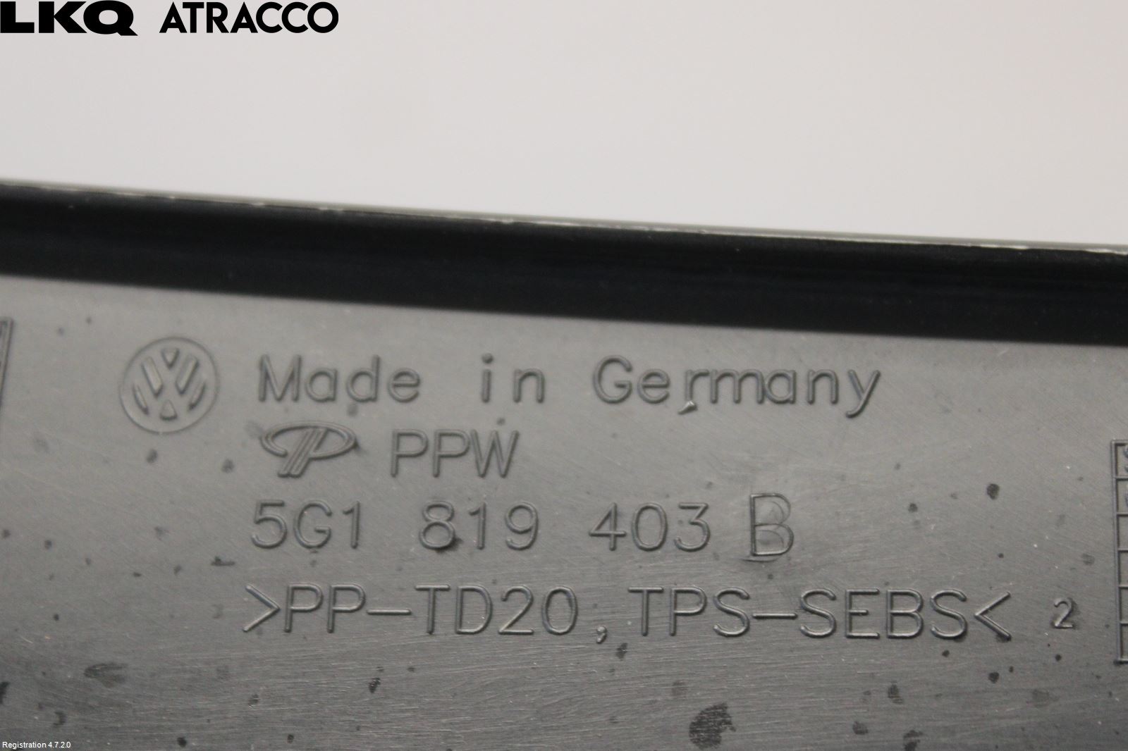 Volkswagen VW GOLF / E-GOLF VII 13-20 Visker Deksel-Grill-Under Frr