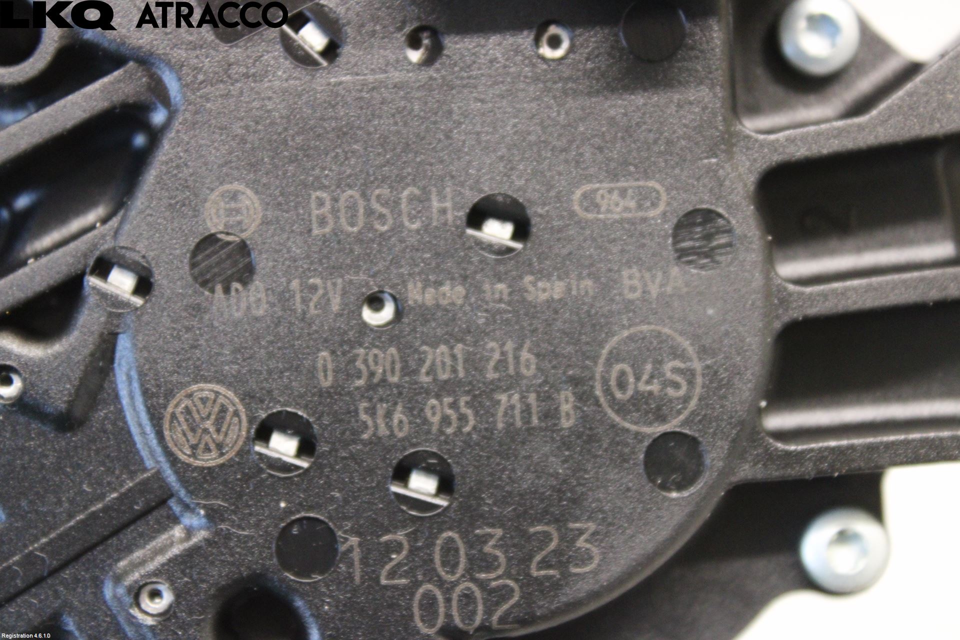 Volkswagen VW GOLF VI 09-13 Viskermotor Bakluke