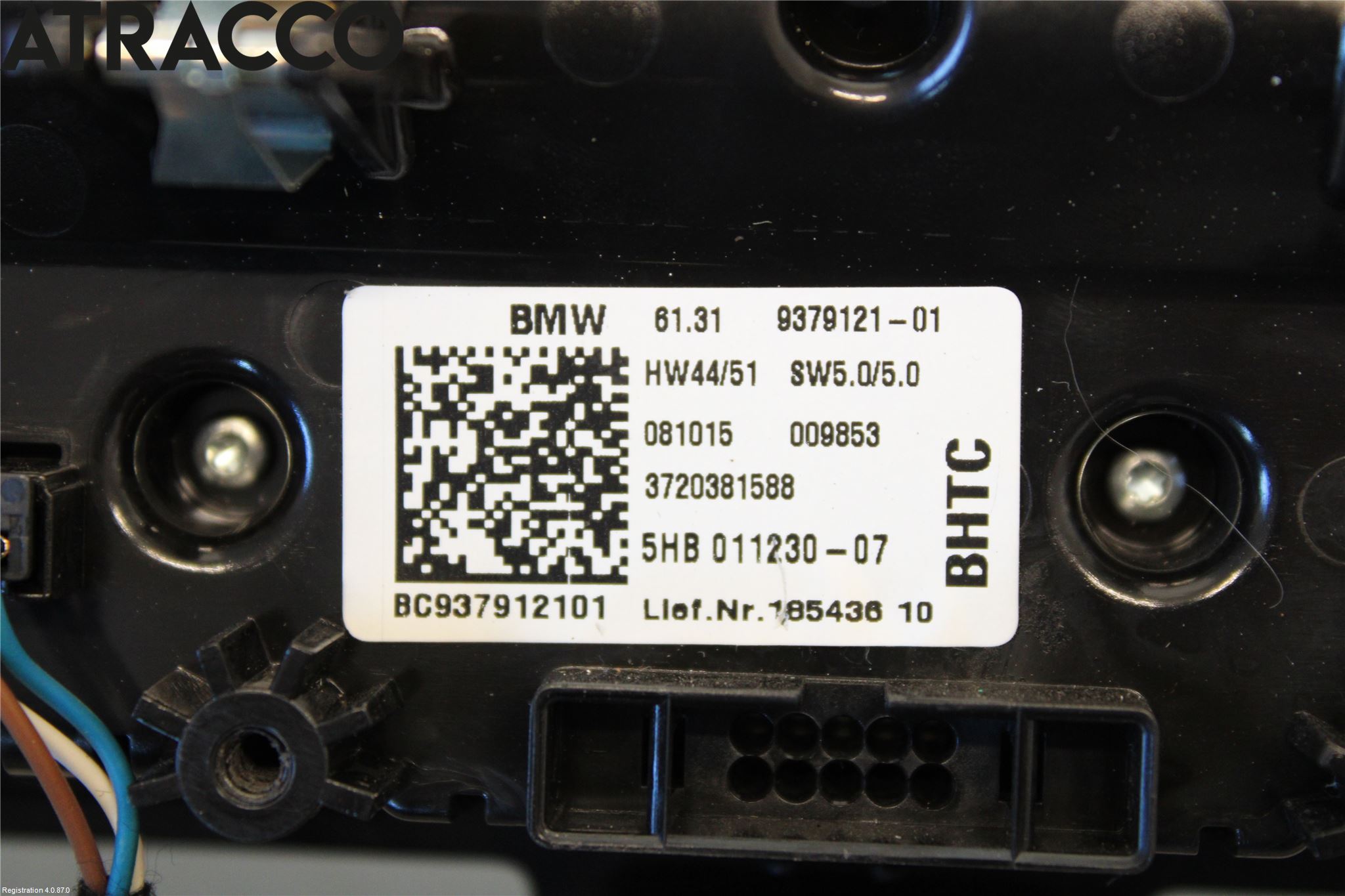 BMW i3 I01 13-22 Varme Ac Betjening-Display