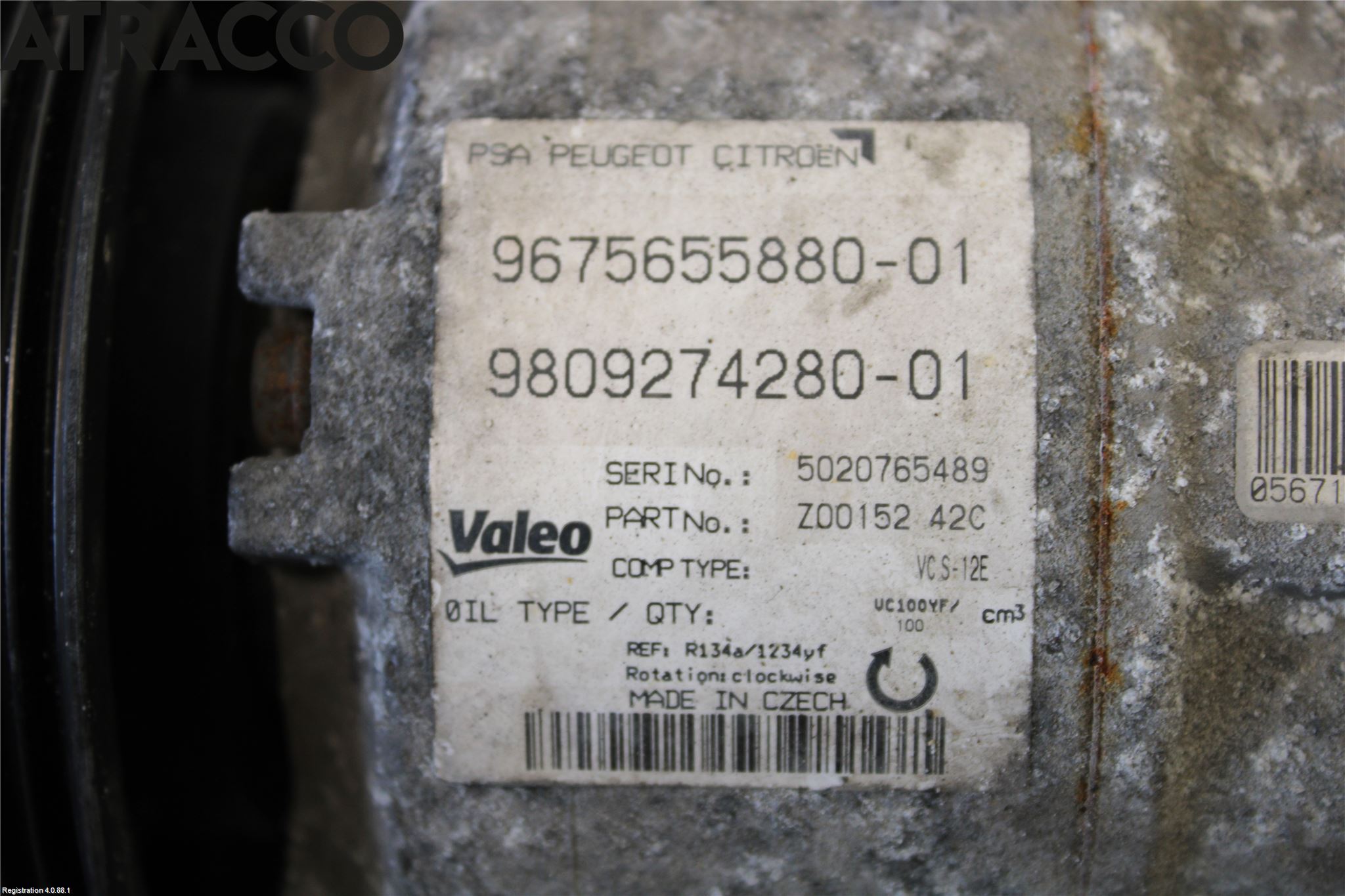 Peugeot 308 14-21 Varme Ac Kompressor