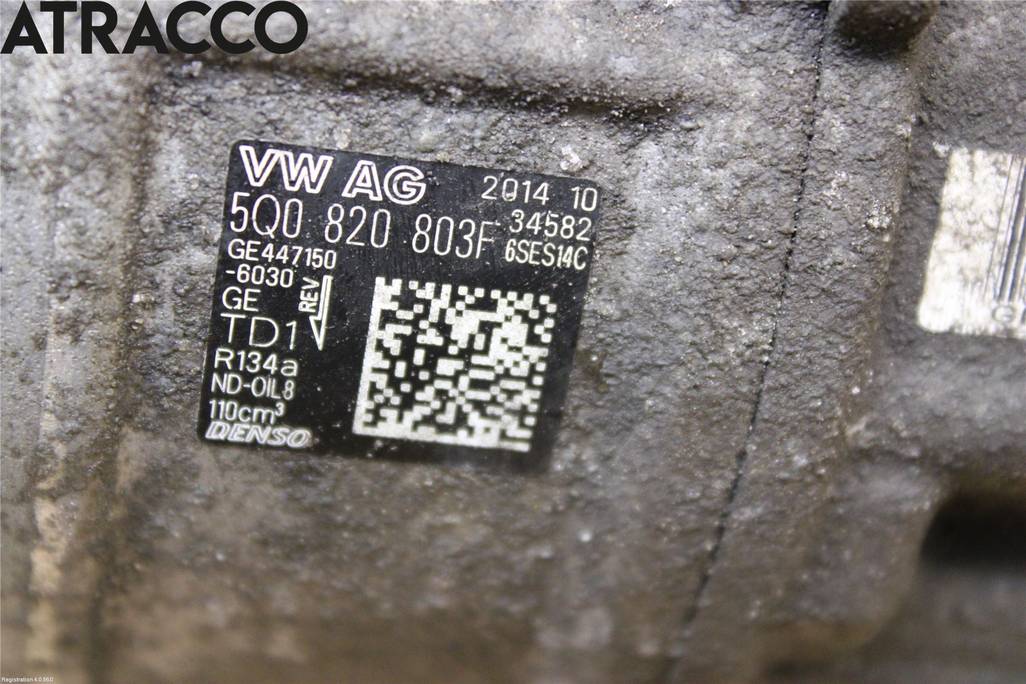 Volkswagen VW GOLF / E-GOLF VII 13-20 Varme Ac Kompressor