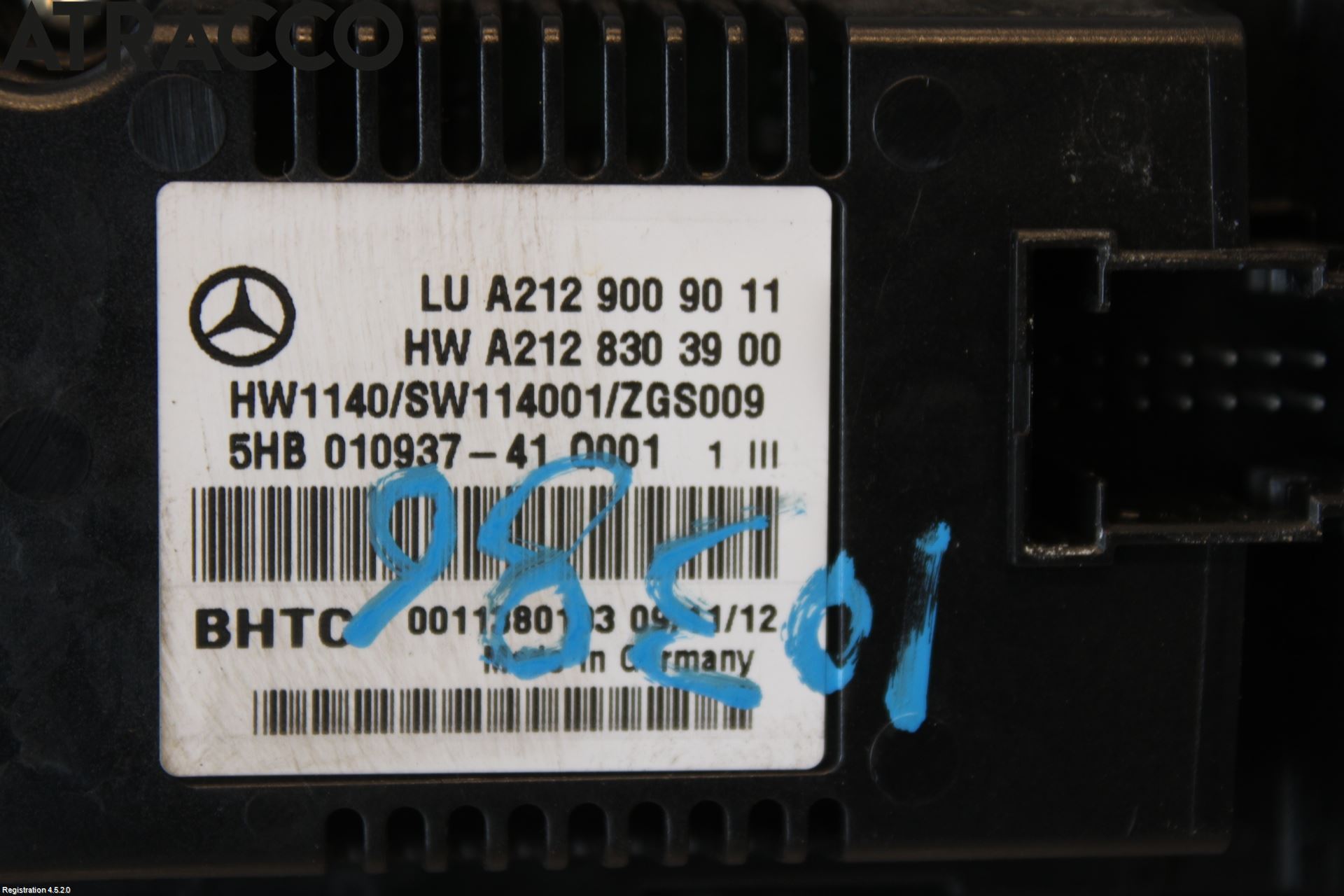 Mercedes-Benz MB E-KLASS (W212) 09-16 Varme Ac Betjening-Display