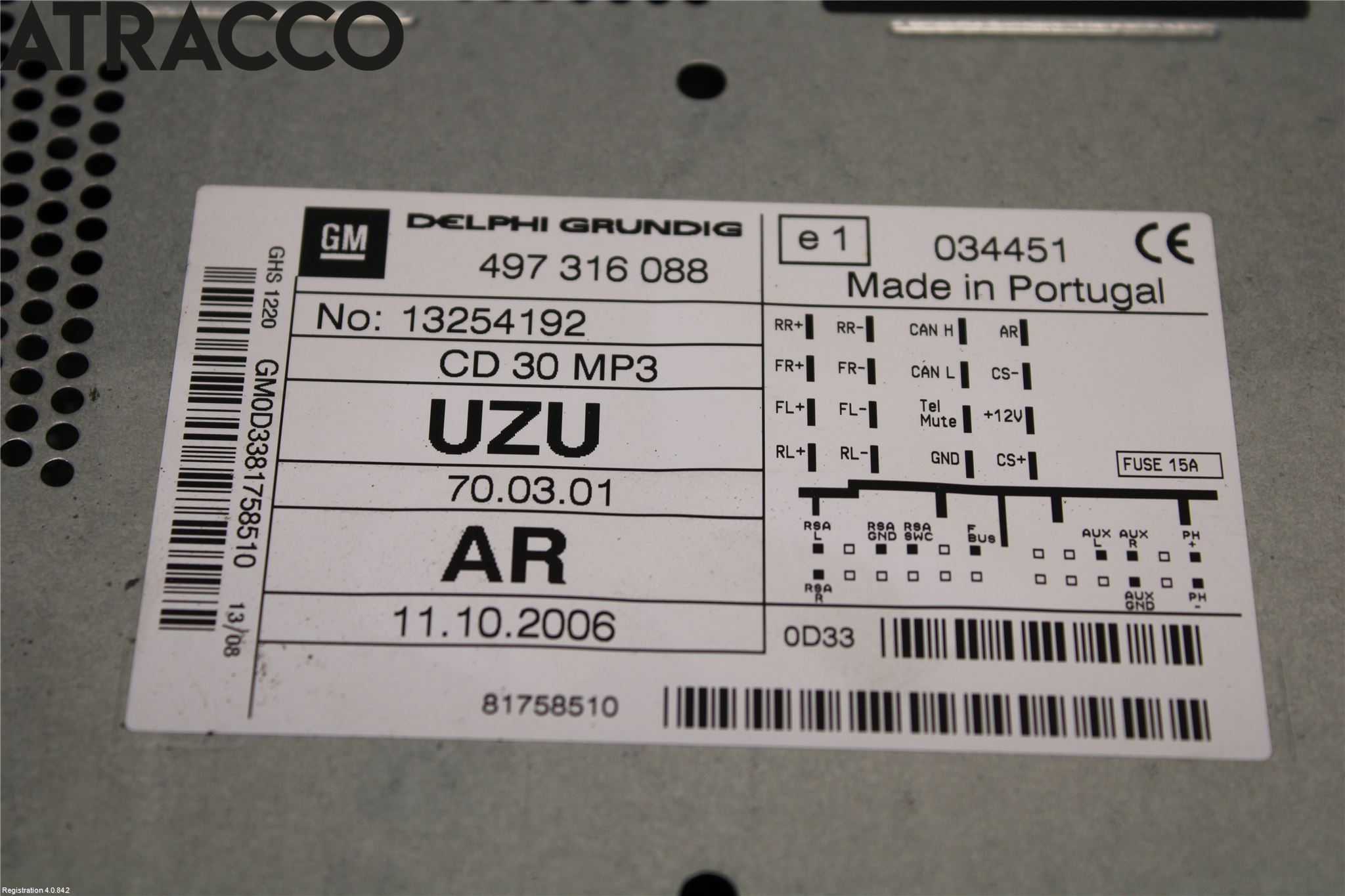 Opel CORSA D 07-14 Stereo Radio Med Cd