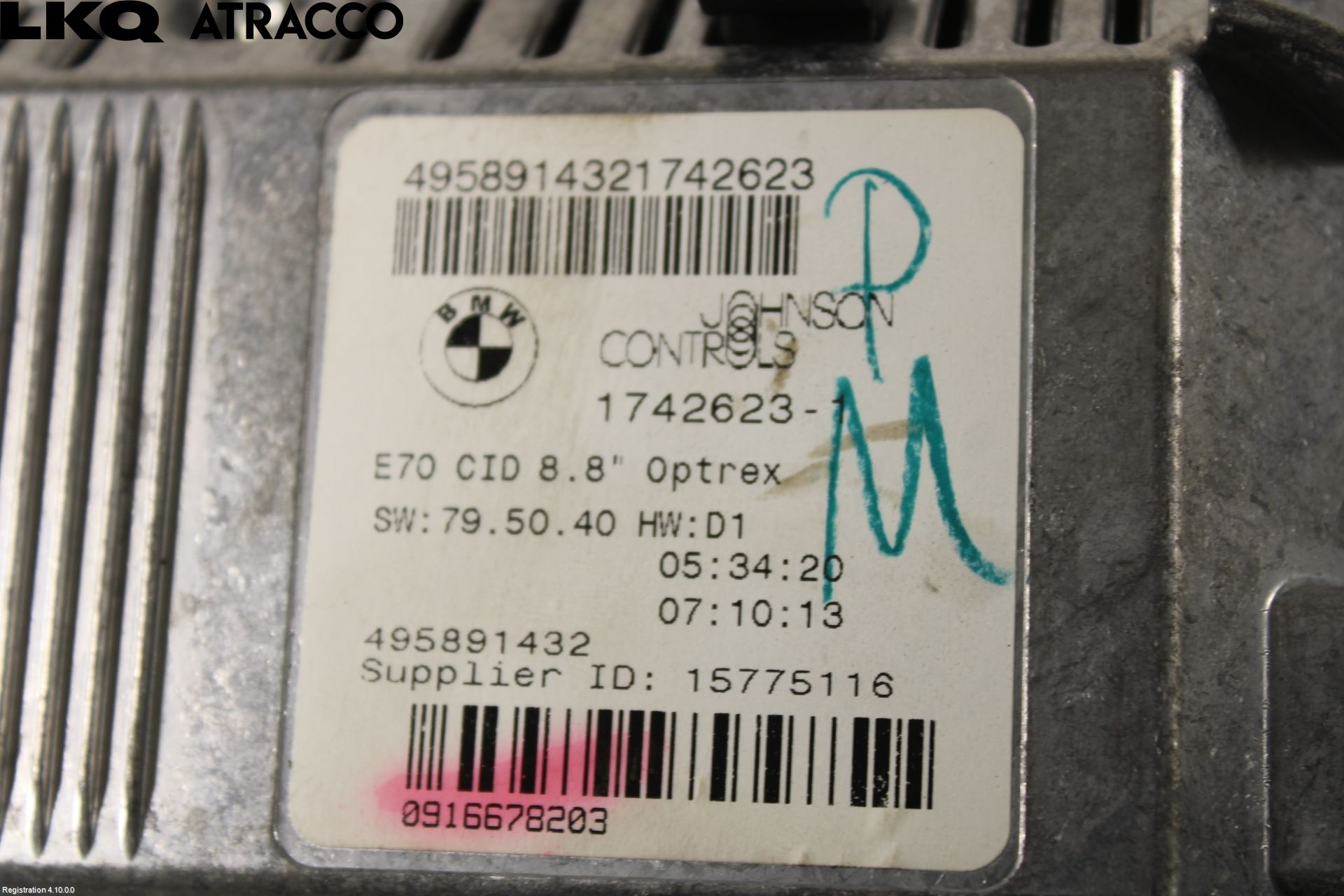 BMW X5 E70 07-13 Instr Skjerm Dvd-Gps-Ac-Tlf