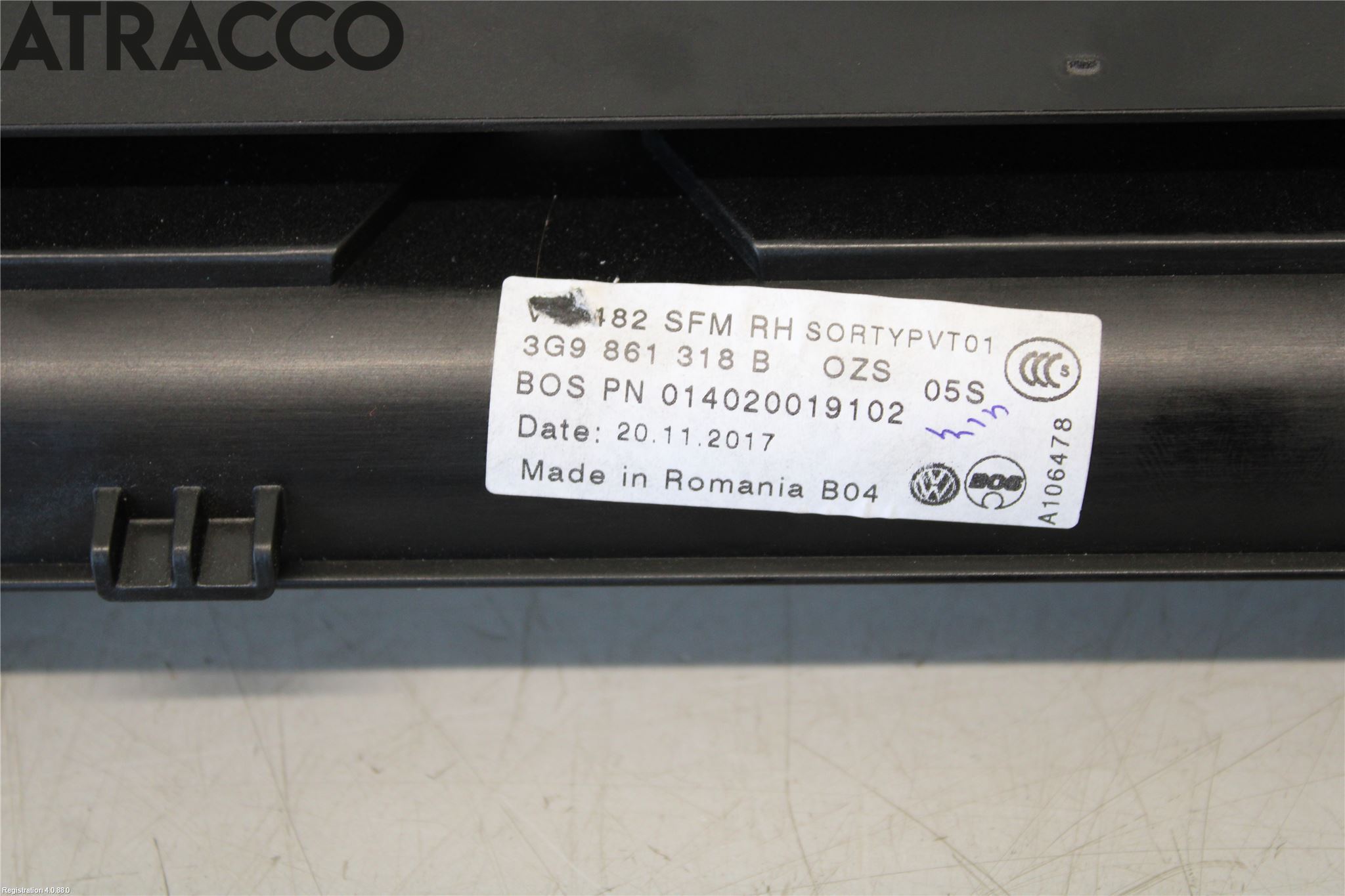 Volkswagen VW PASSAT 15-19 Bakrute Gardin-Sjalusi