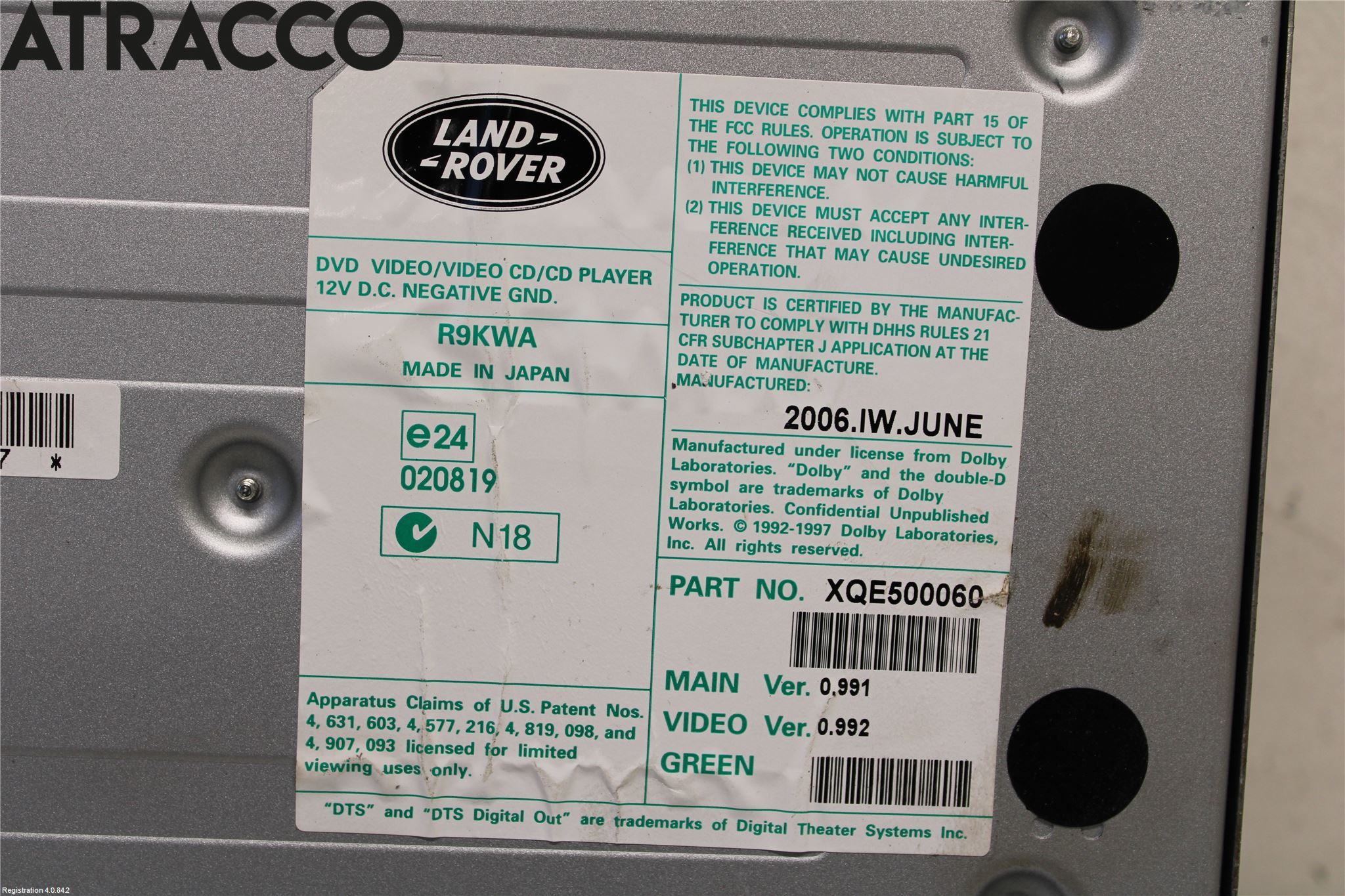 Landrover LAND ROVER RANGE ROVER L322 02-12 Stereo Dvd Spiller