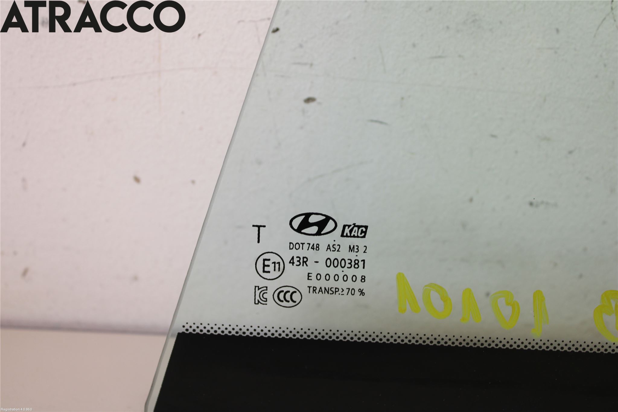 Hyundai IONIQ AE 17-22 Dørrute Bak Høyre Trekant 4D