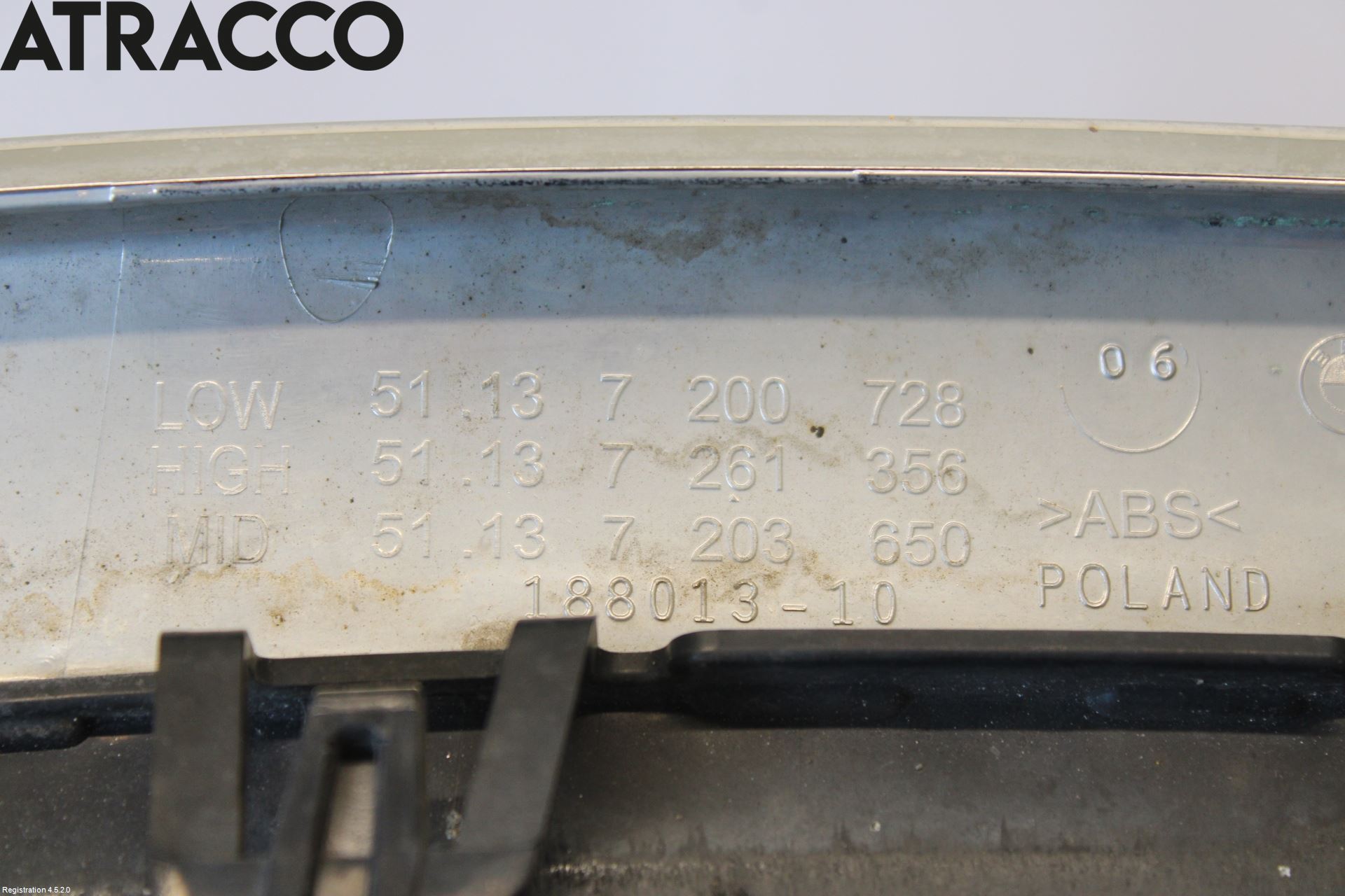 BMW 5 F10/F11/F18 09-17 Grilldel Høyre