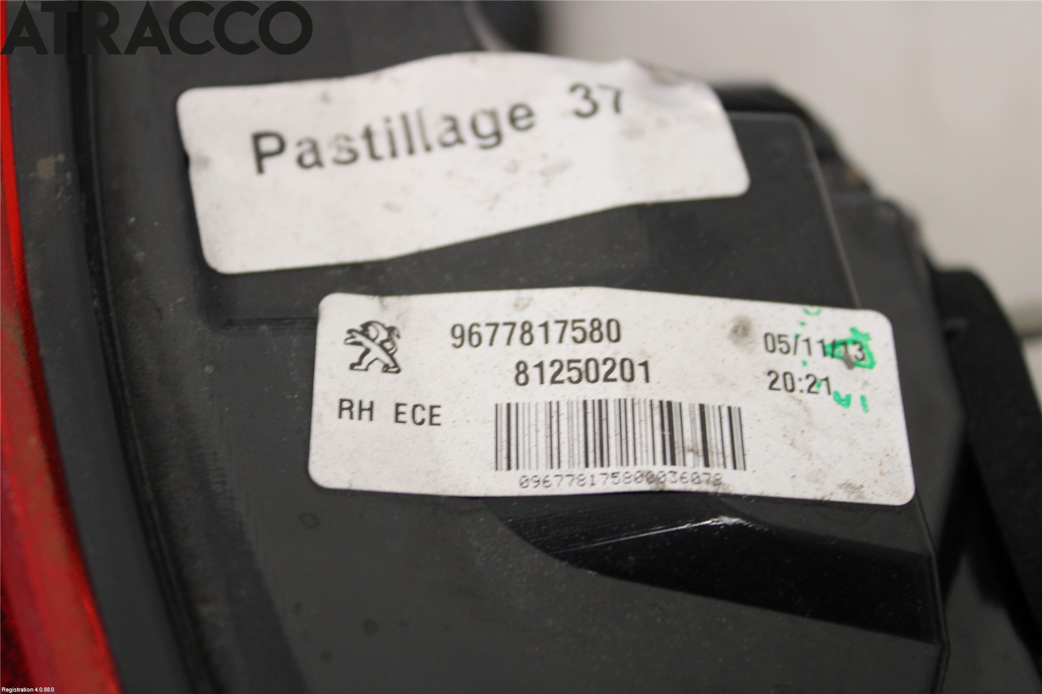 Peugeot 308 14-21 Baklykt Høyre