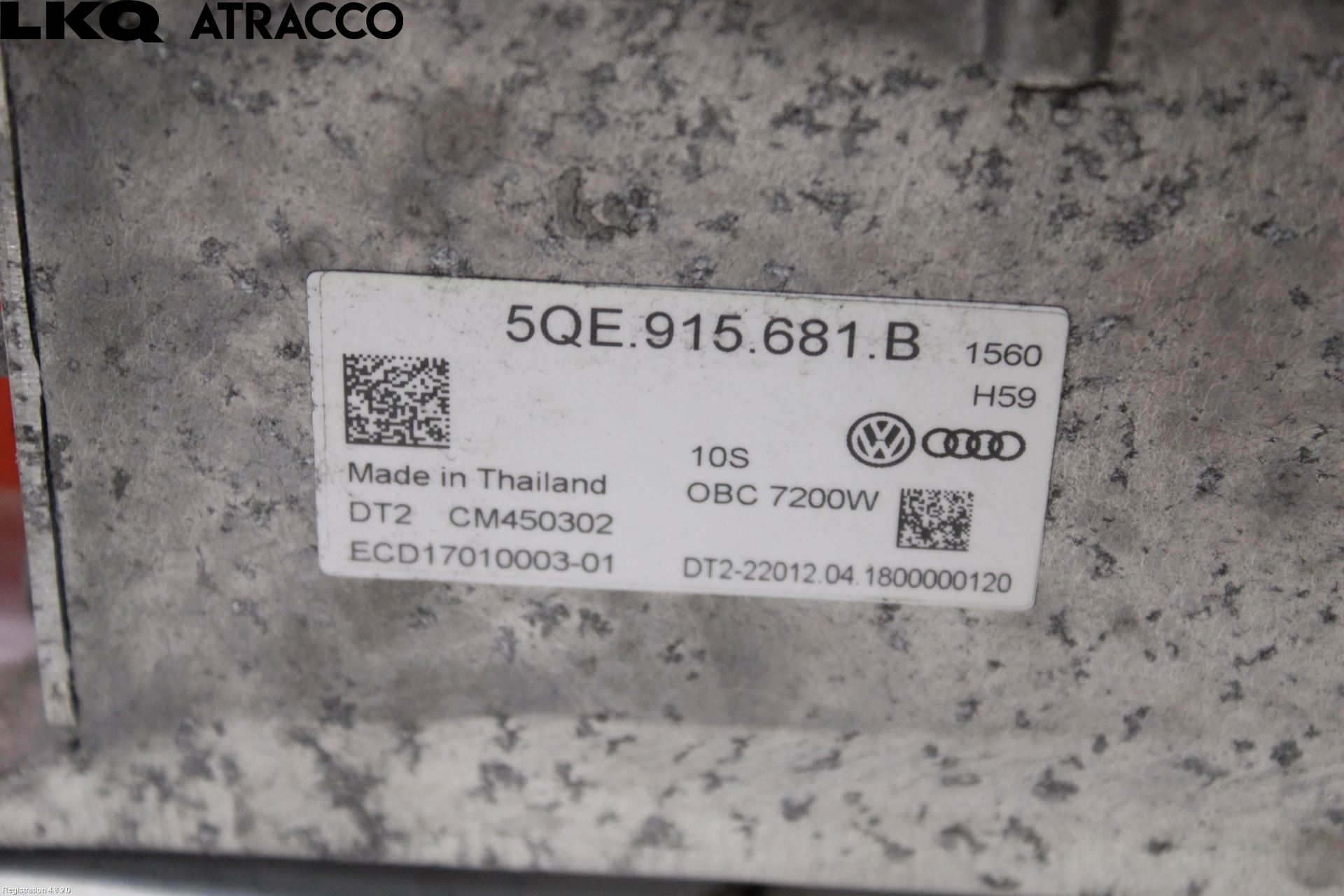 Volkswagen VW GOLF / E-GOLF VII 13-20 Batterilader Hybrid