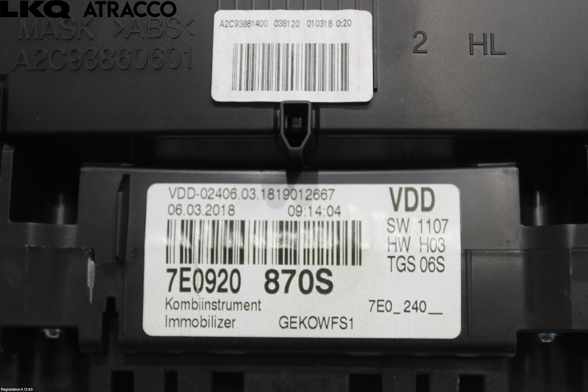 Volkswagen VW TRANSP/CARAVELLE (T6) 16-22 Instr Kombinert