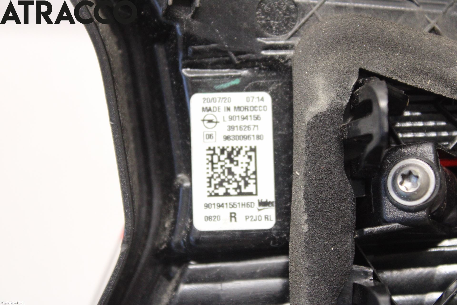 Opel CORSA F, CORSA-E 20- Baklykt Høyre  På Luke(Indre)