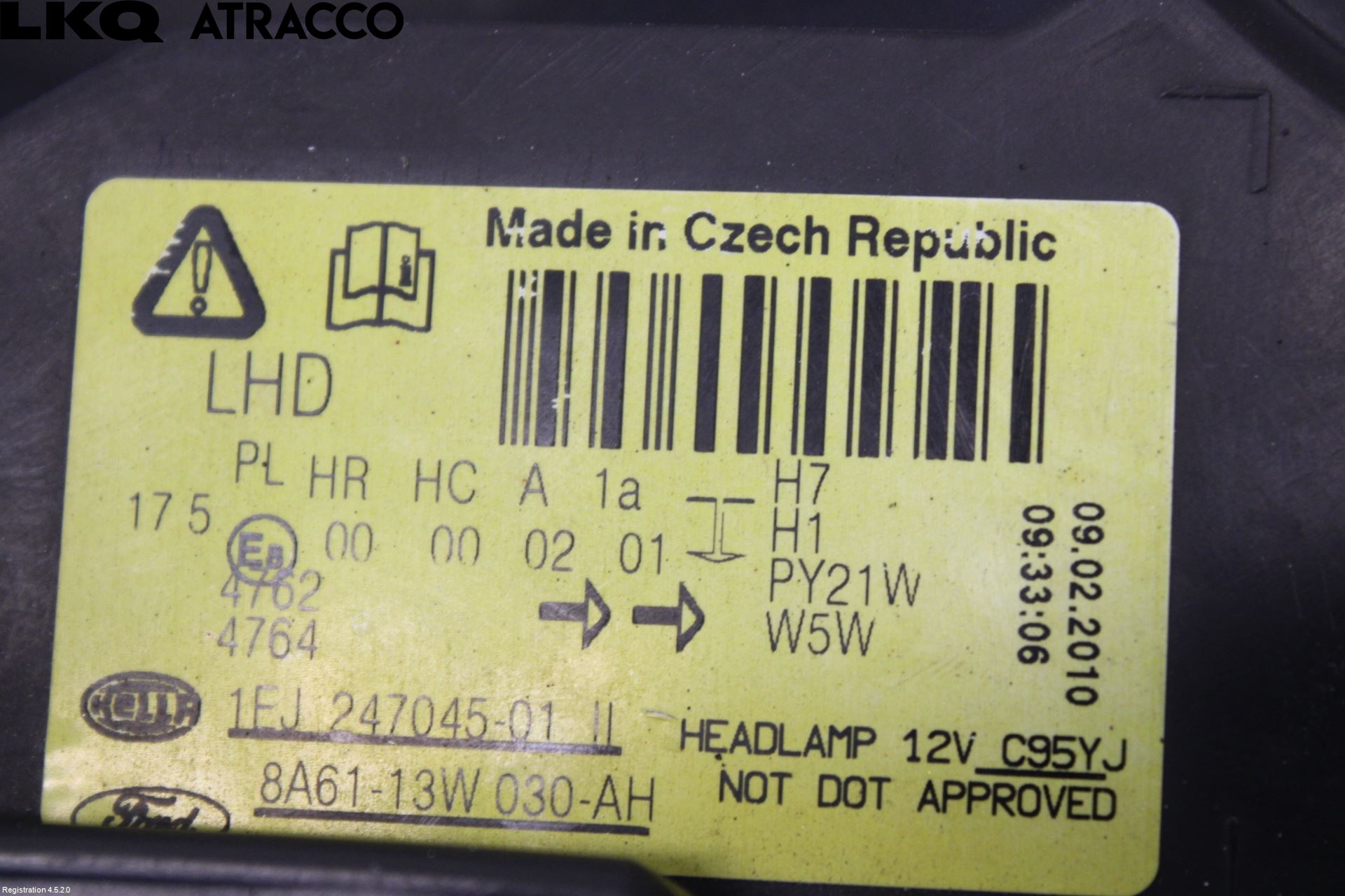 Ford FIESTA 09-12 Frontlykt Venstre