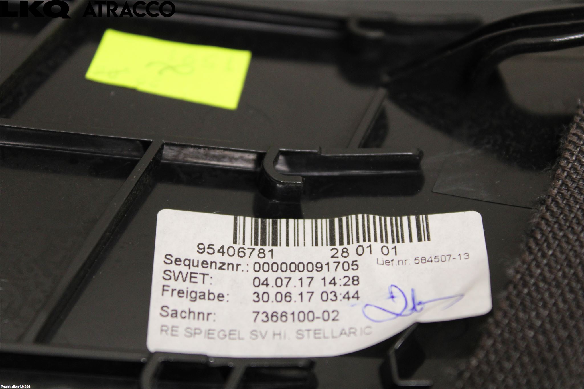 BMW i3 I01 13-22 Innr Sidetrekk-Deksel