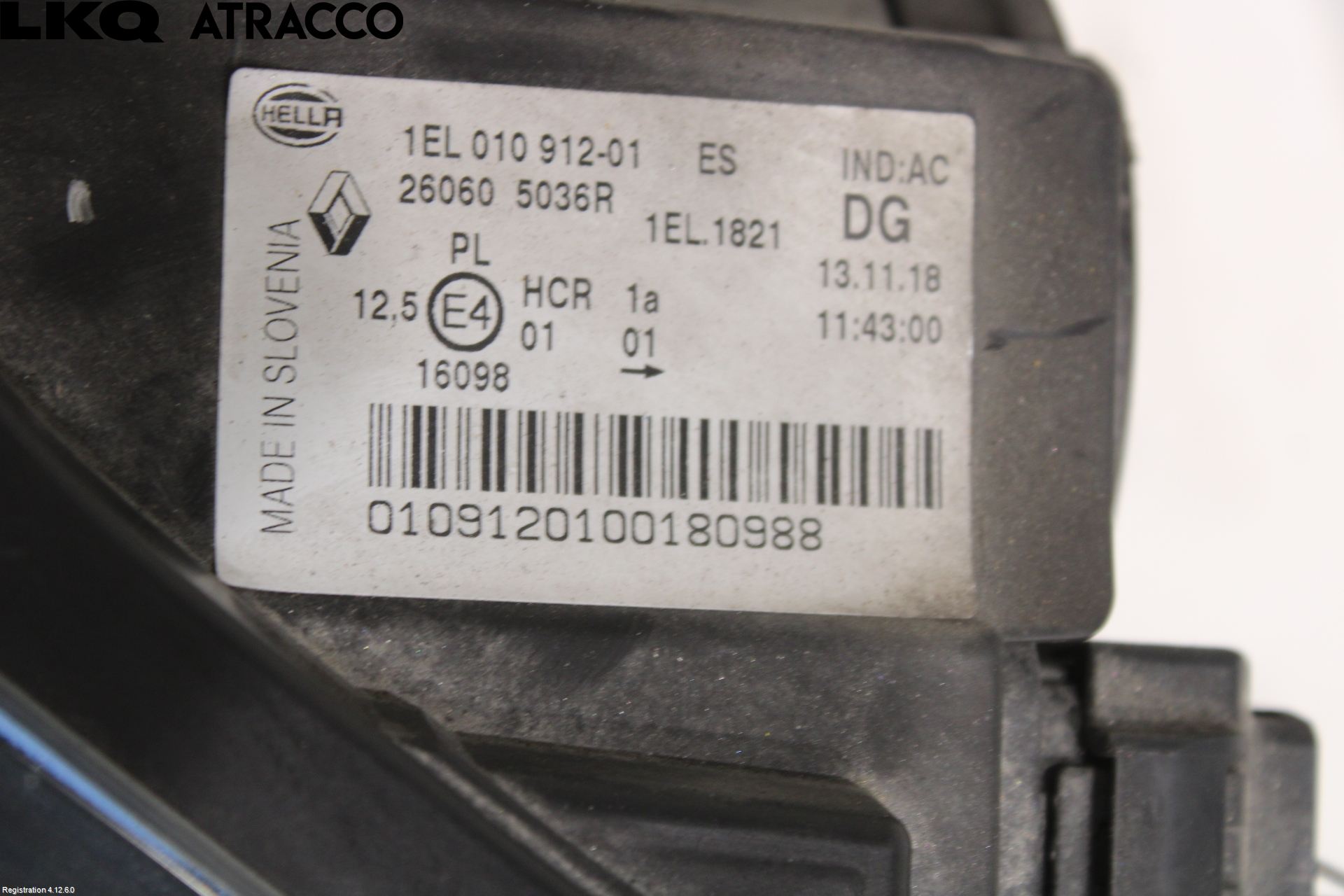 Renault ZOE/E-TECH 13- Frontlykt Venstre