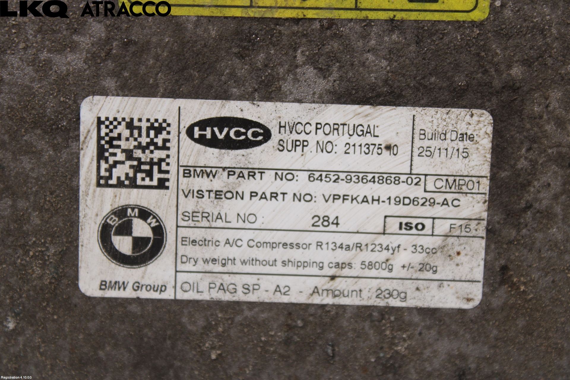 BMW i3 I01 13-22 Varme Ac Kompressor