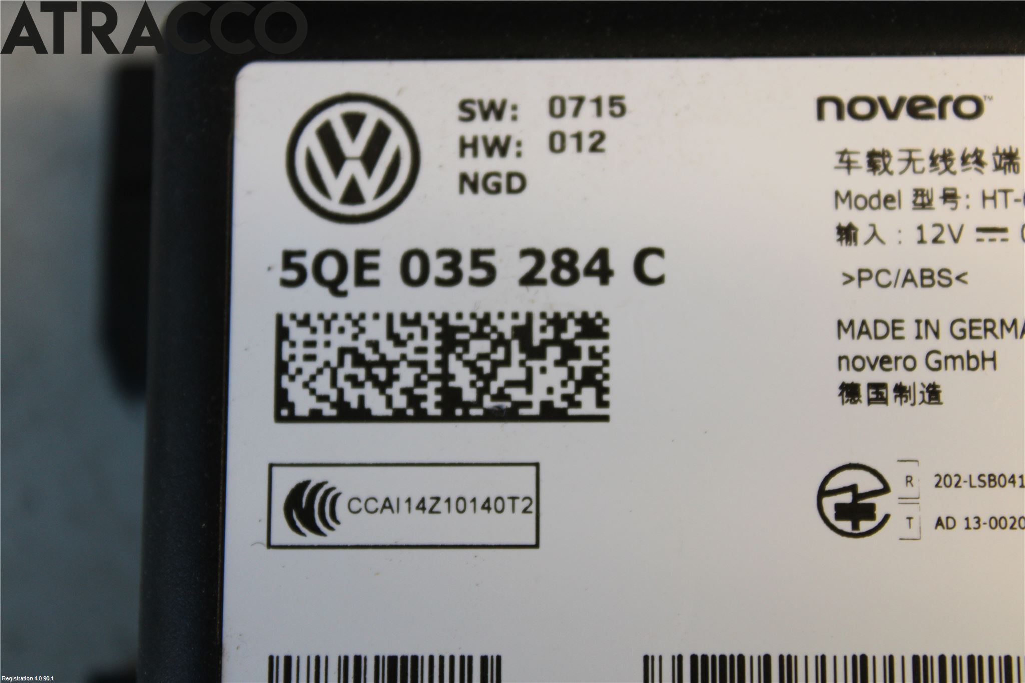 Volkswagen VW GOLF / E-GOLF VII 13-20 Styreenhet Øvrig