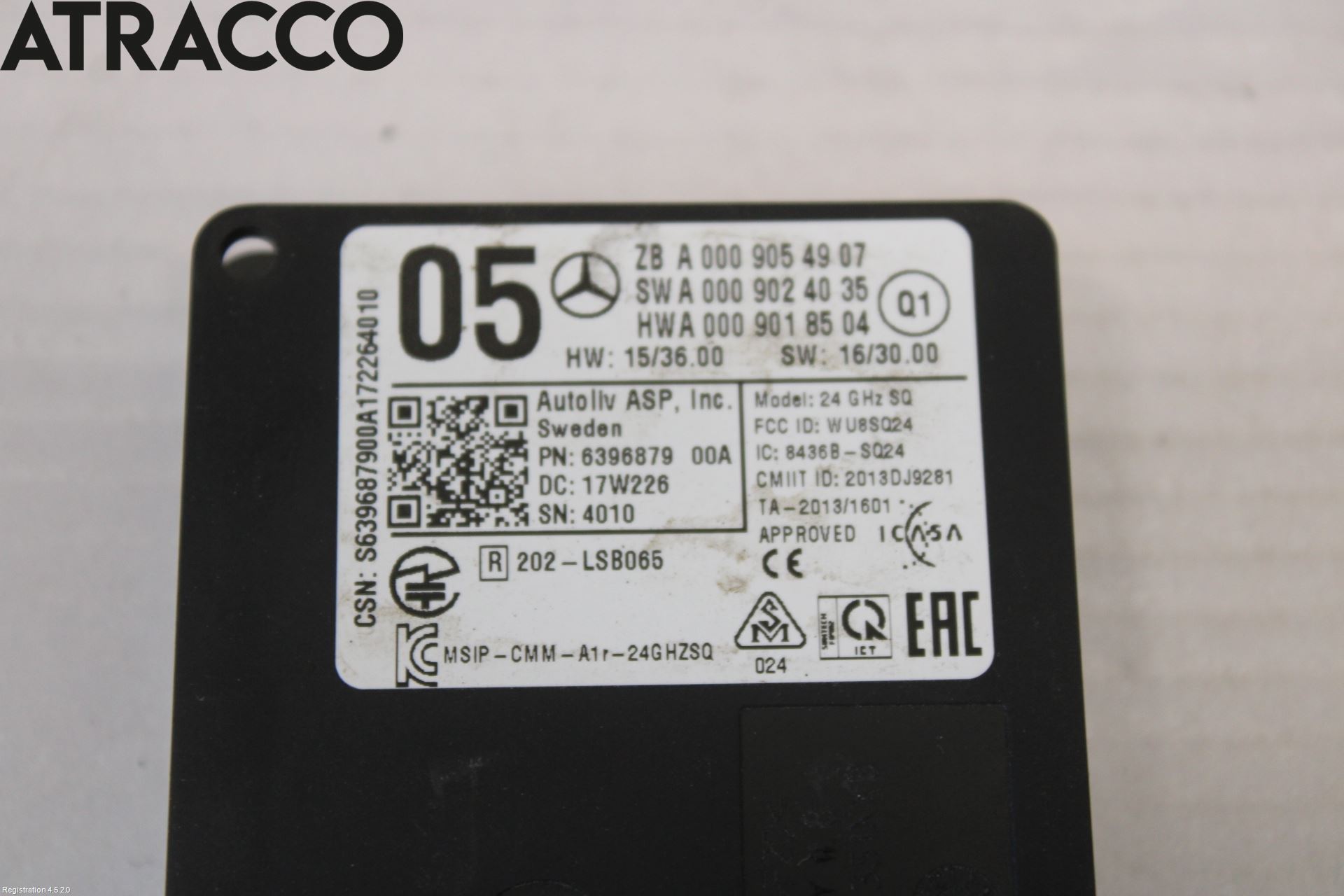 Mercedes-Benz MB CLA-KLASS (C117/X117) 13-19 Sensor Fartsbegrensning