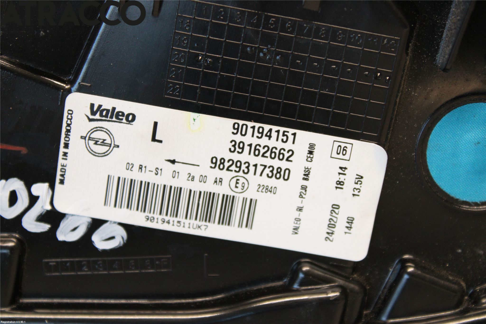 Opel CORSA F, CORSA-E 20- Baklykt Venstre