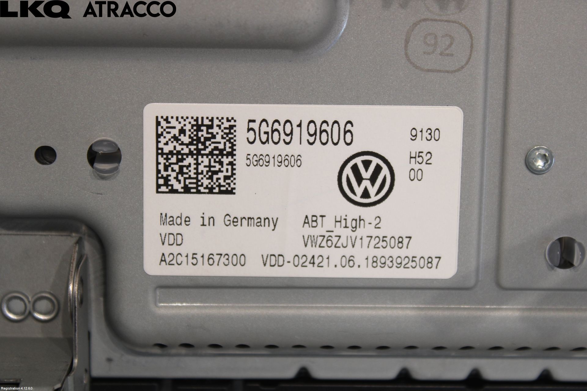 Volkswagen VW GOLF / E-GOLF VII 13-20 Multifunktionsdisplay