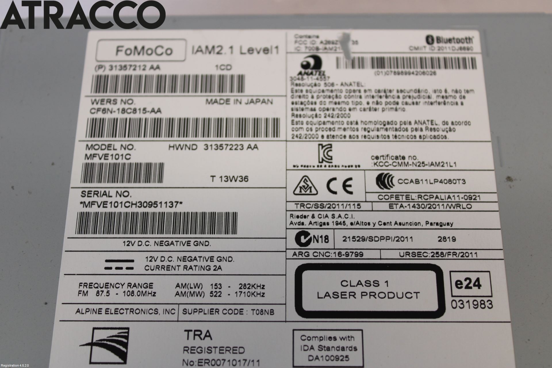 Volvo V70 14-16 Stereo Radio Med Cd