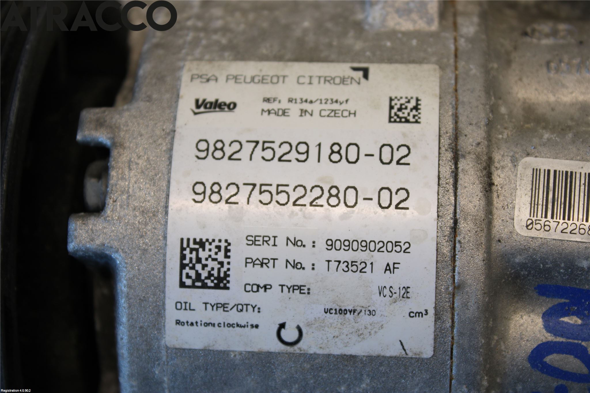 Peugeot 5008 17-24 Varme Ac Kompressor