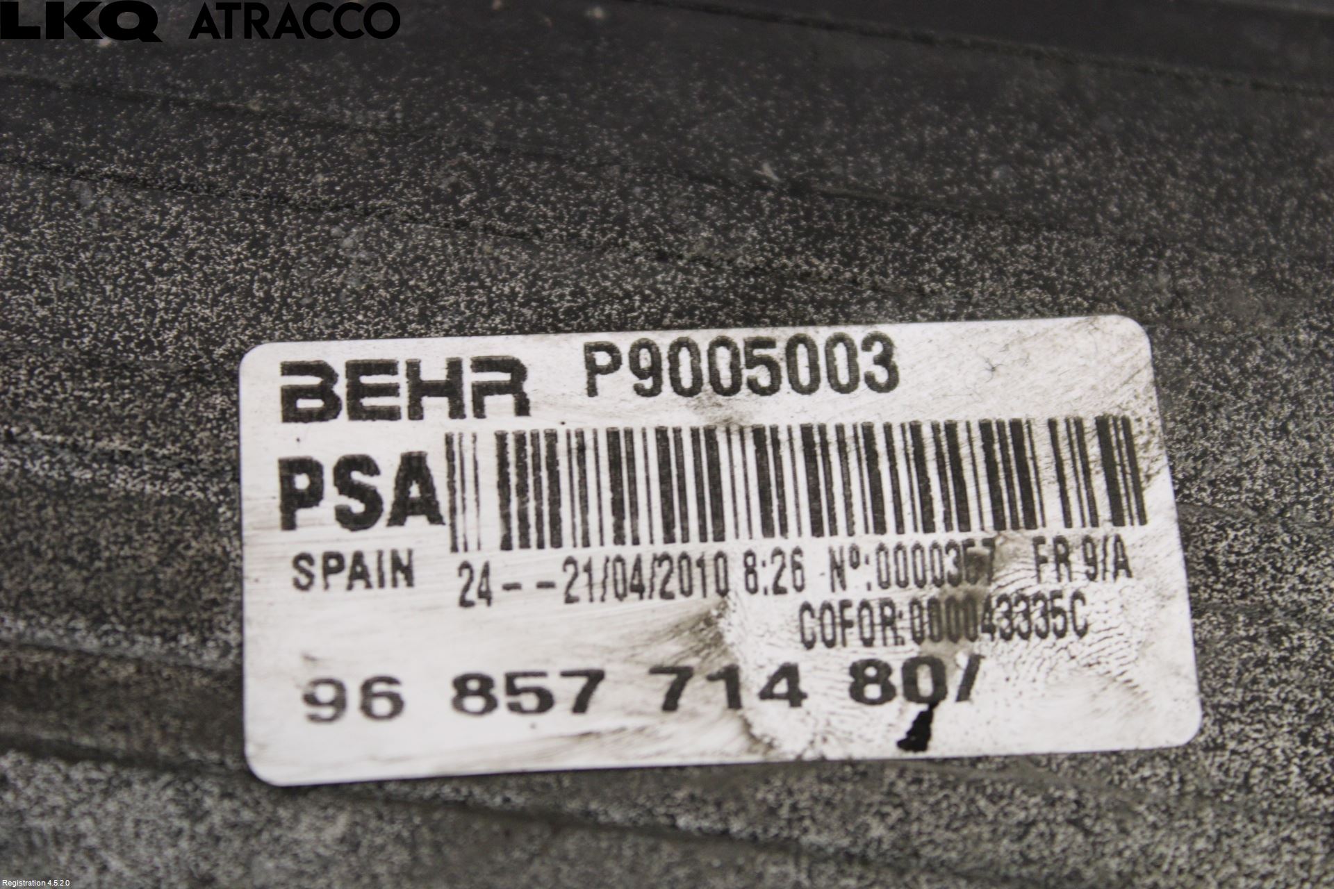 Peugeot 207 Intercooler Radiator