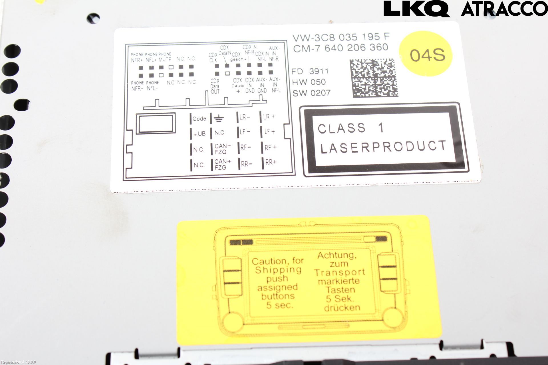 Volkswagen VW TIGUAN 07-16 Stereo Radio Med Cd