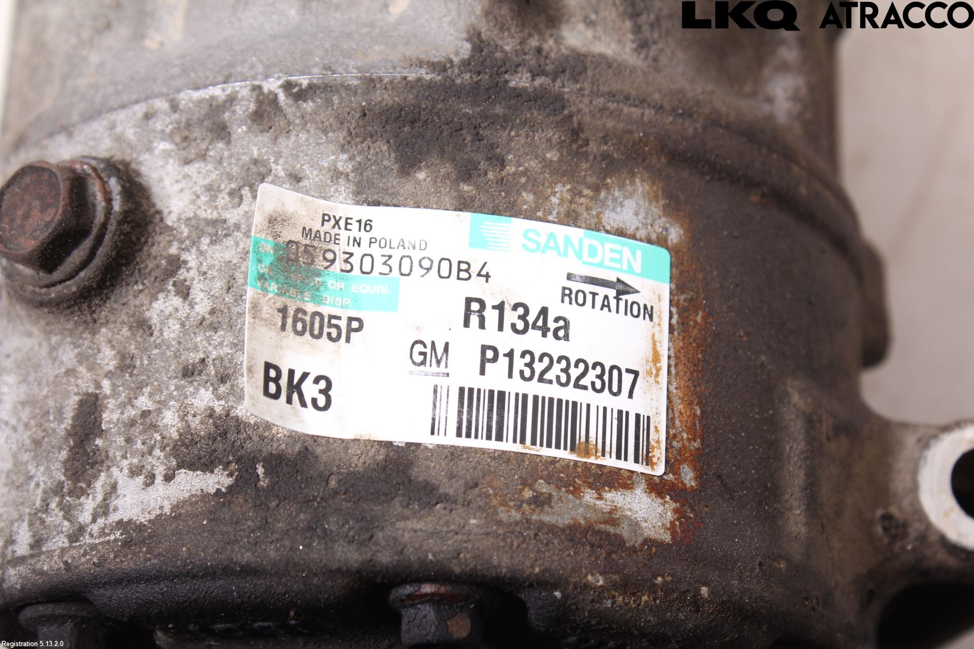 Saab 9-5 10-12 Varme Ac Kompressor