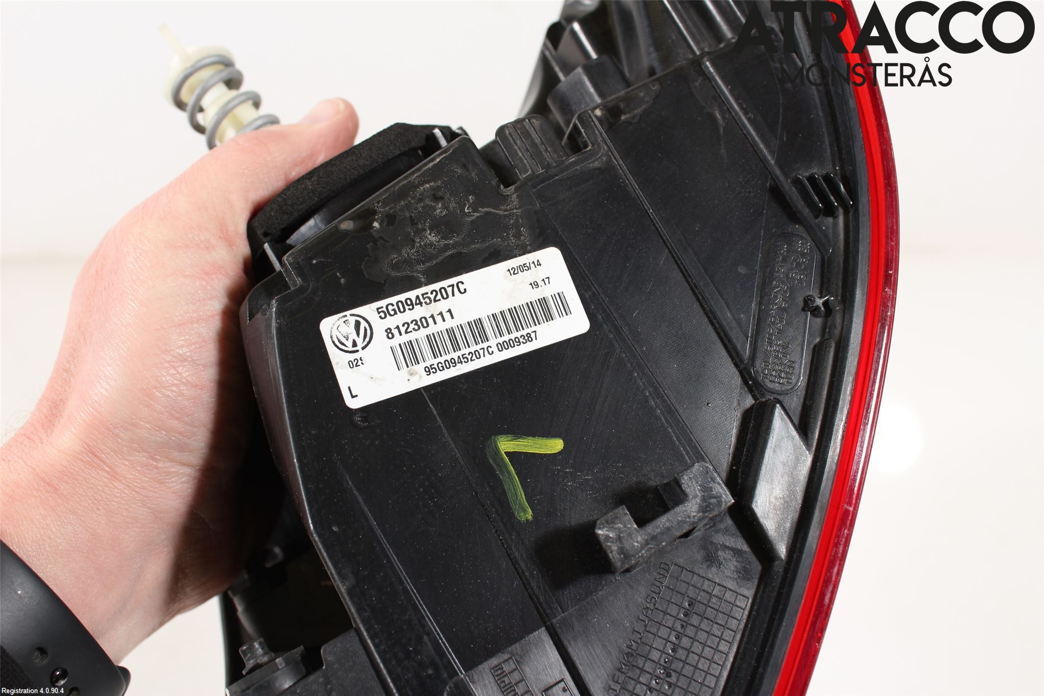 Volkswagen VW GOLF / E-GOLF VII 13-20 Baklykt Venstre