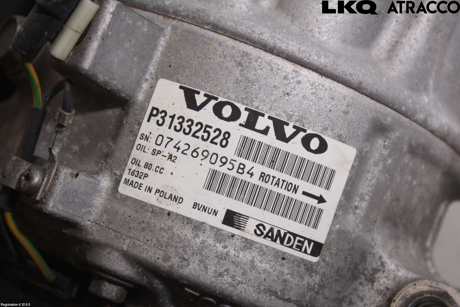 Volvo XC60 14-17 Varme Ac Kompressor
