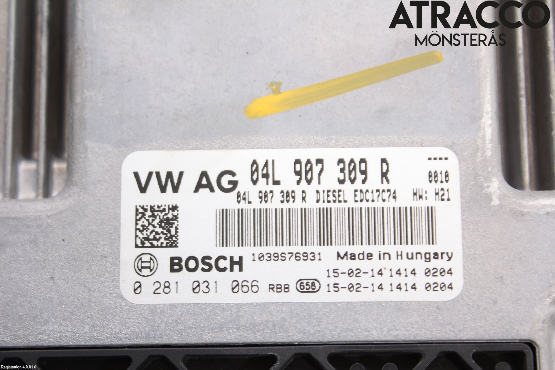 Volkswagen VW PASSAT 15-19 Styreenhet Innsprøytning