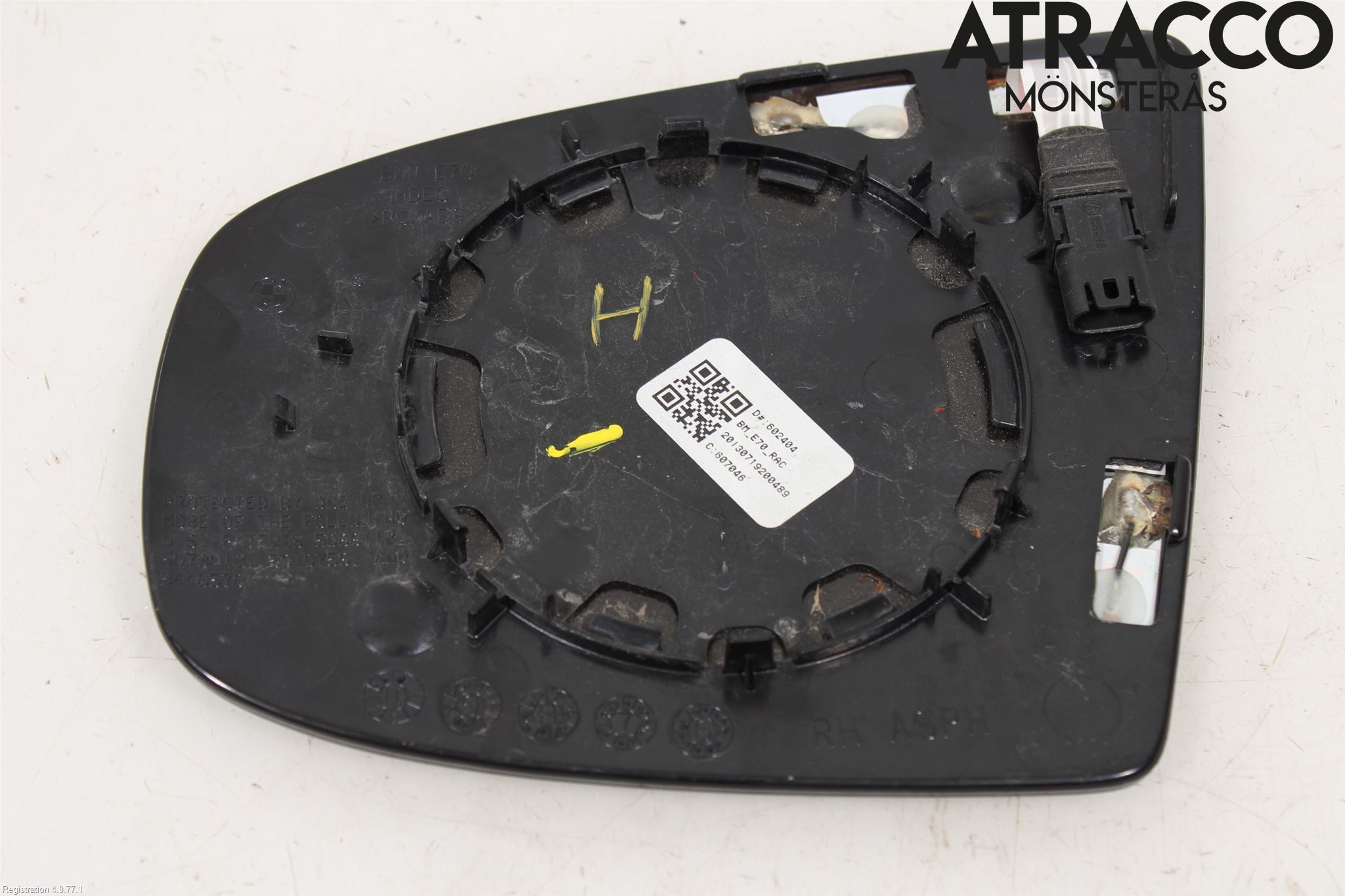 BMW X6 E71/E72   08-14 Speil Glass H