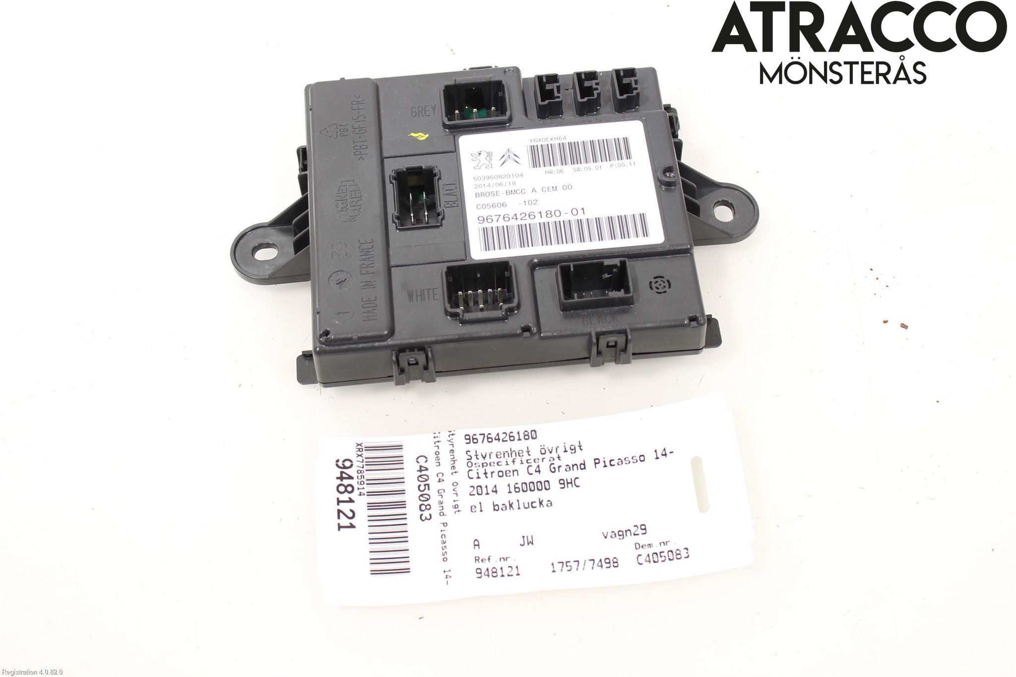 Citroen C4 GRAND PICASSO 14-18 Styreenhet Øvrig