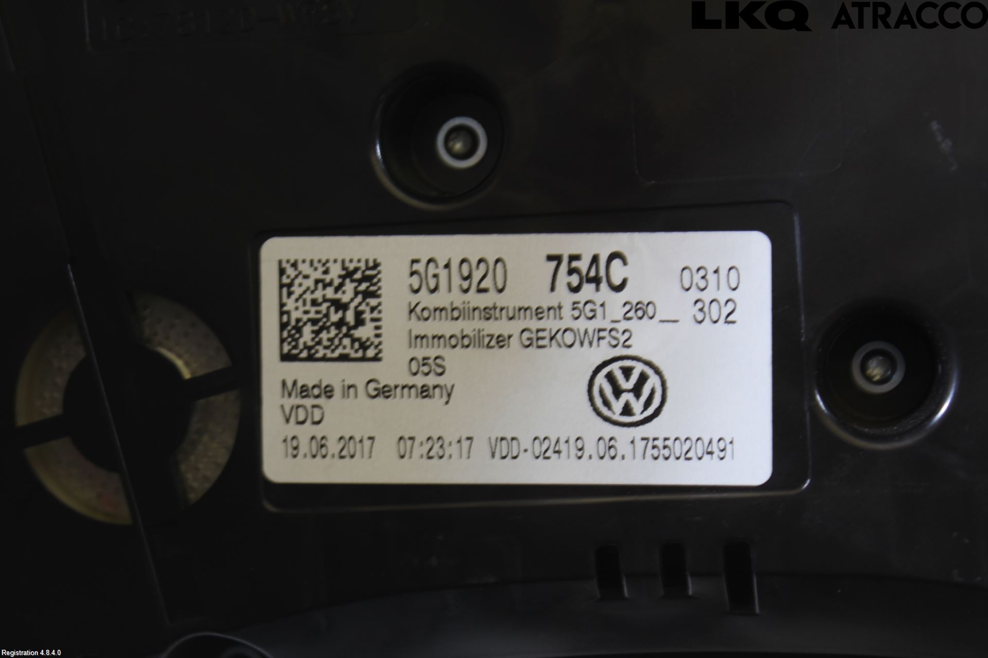 Volkswagen VW GOLF / E-GOLF VII 13-20 Instr Kombinert