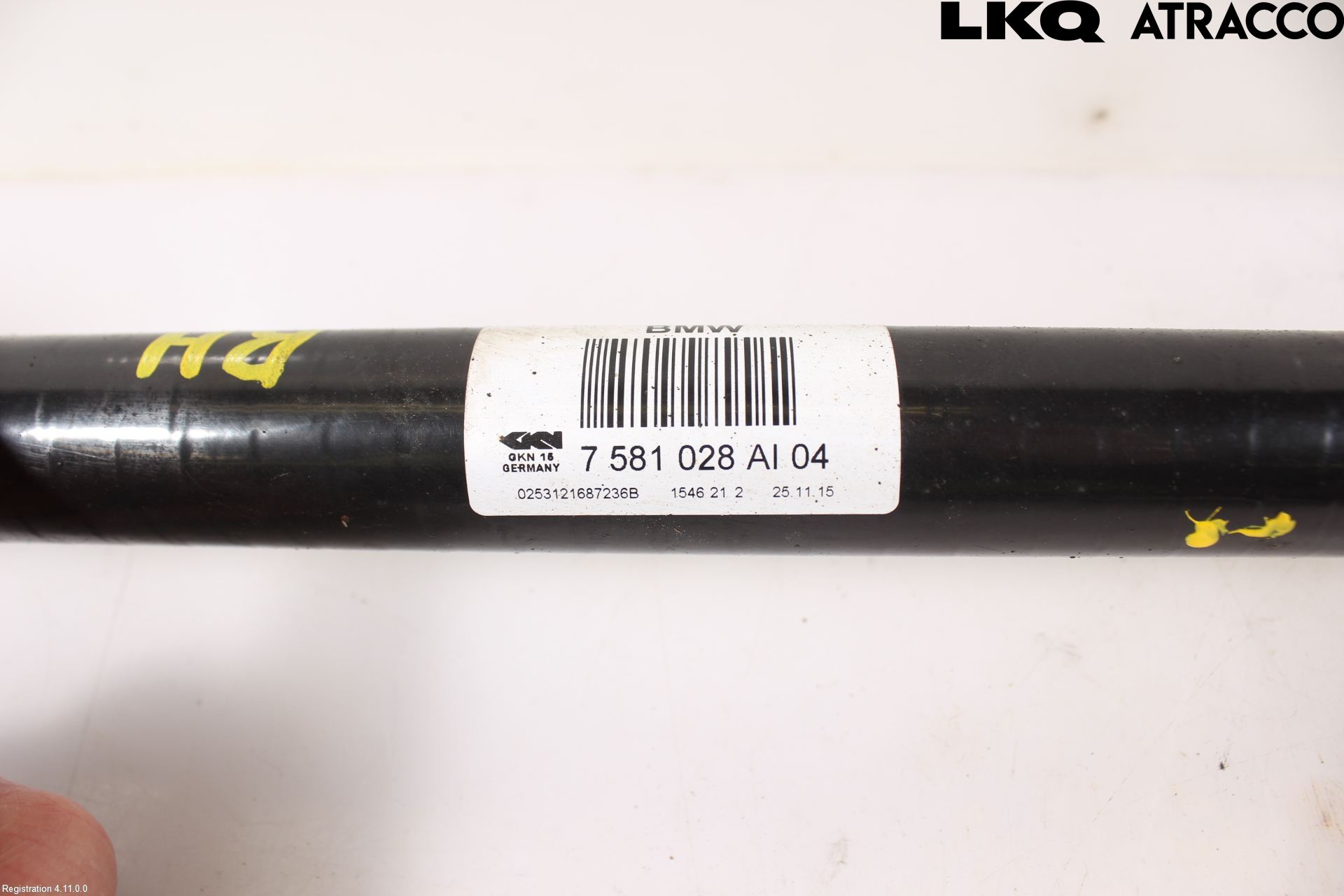 BMW 5 F10/F11/F18 09-17 Drivaksel Bak Kompl Høyre