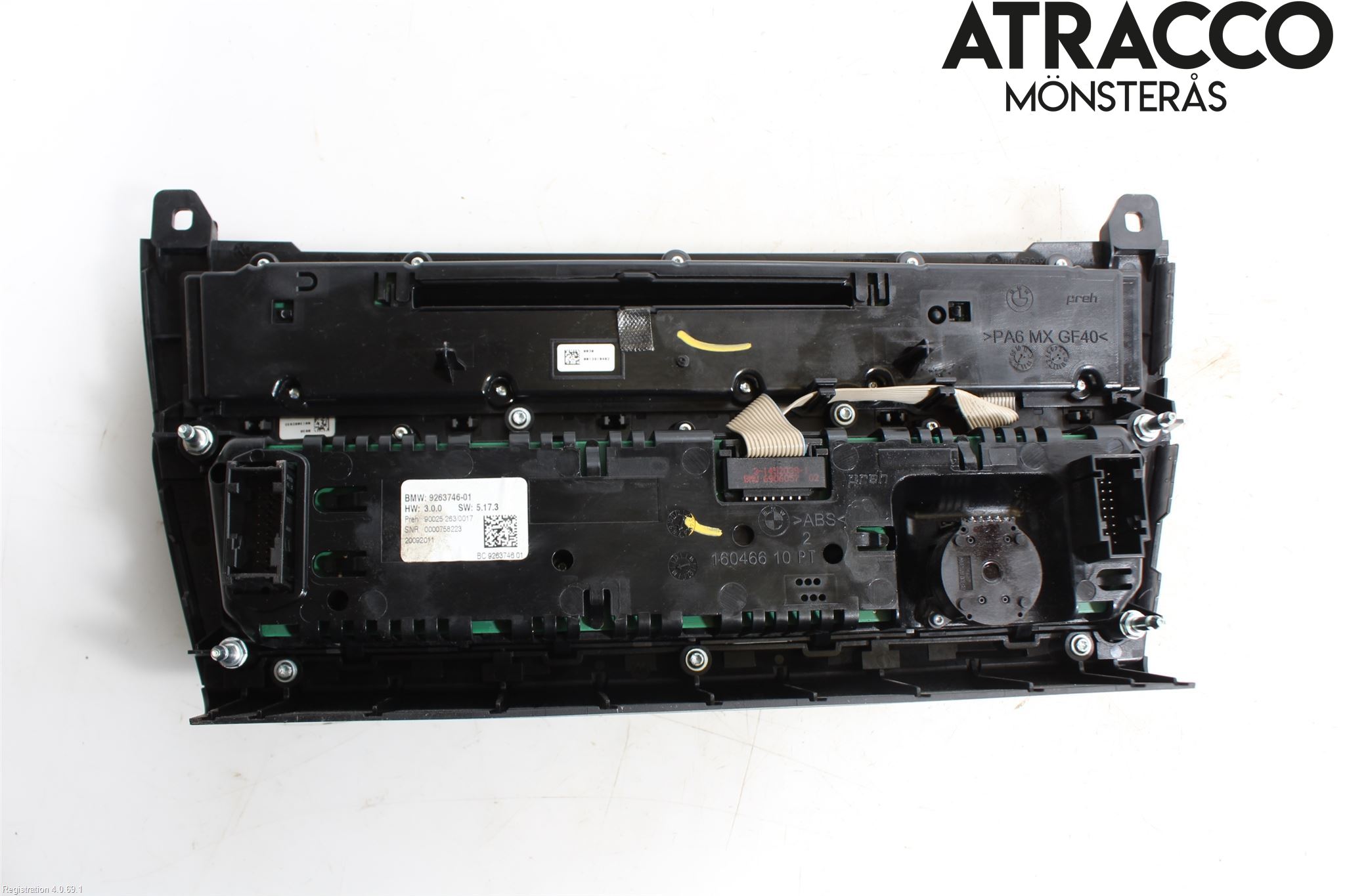 BMW 5 F10/F11/F18 09-17 Varme Ac Betjening-Display