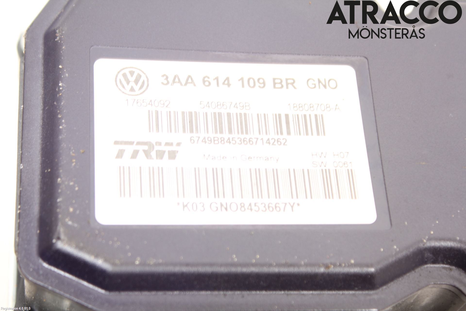 Volkswagen VW PASSAT 11-14 Abs Hydraulikkaggregat