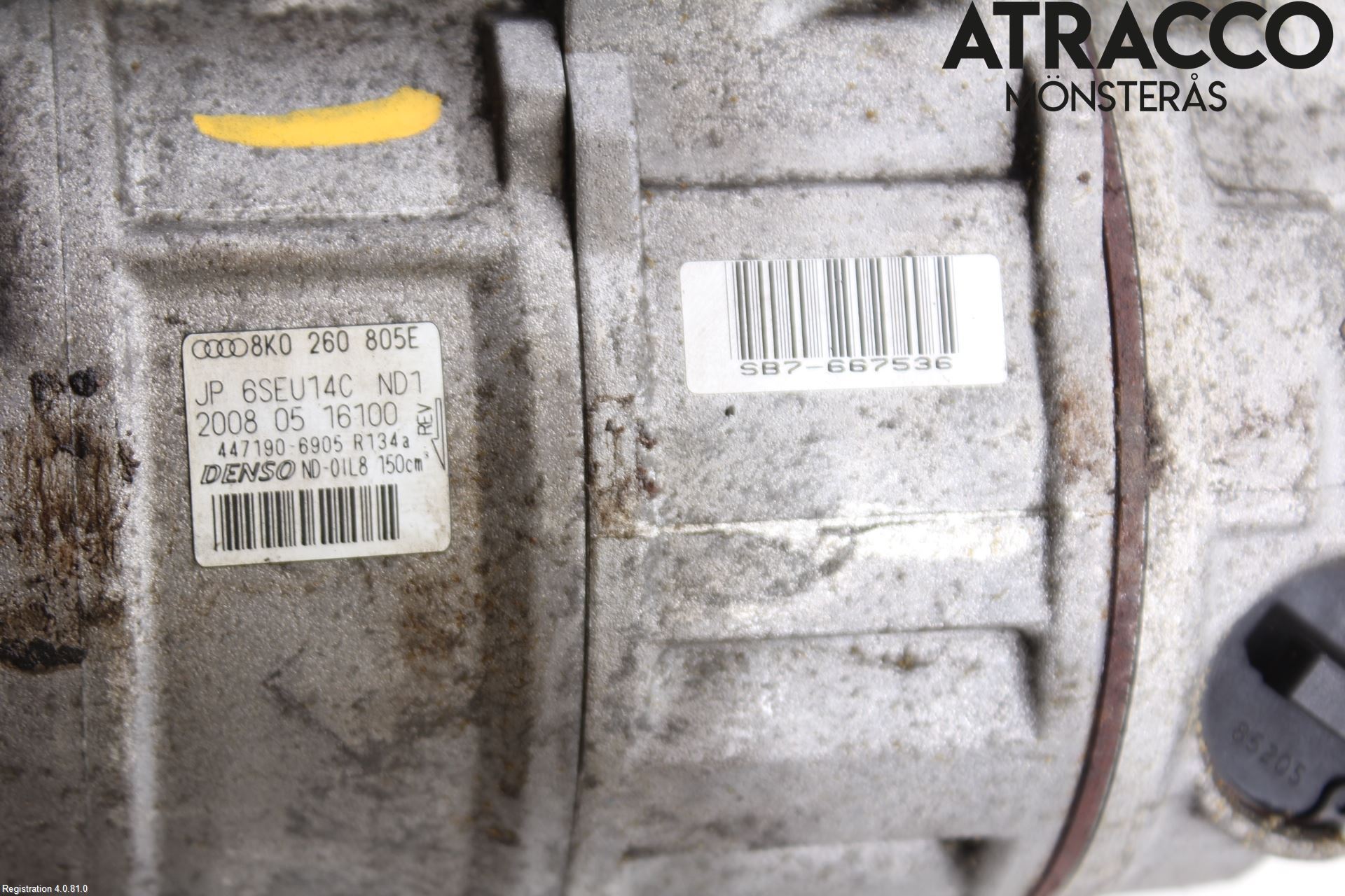 Audi A4/S4 08-11 Varme Ac Kompressor