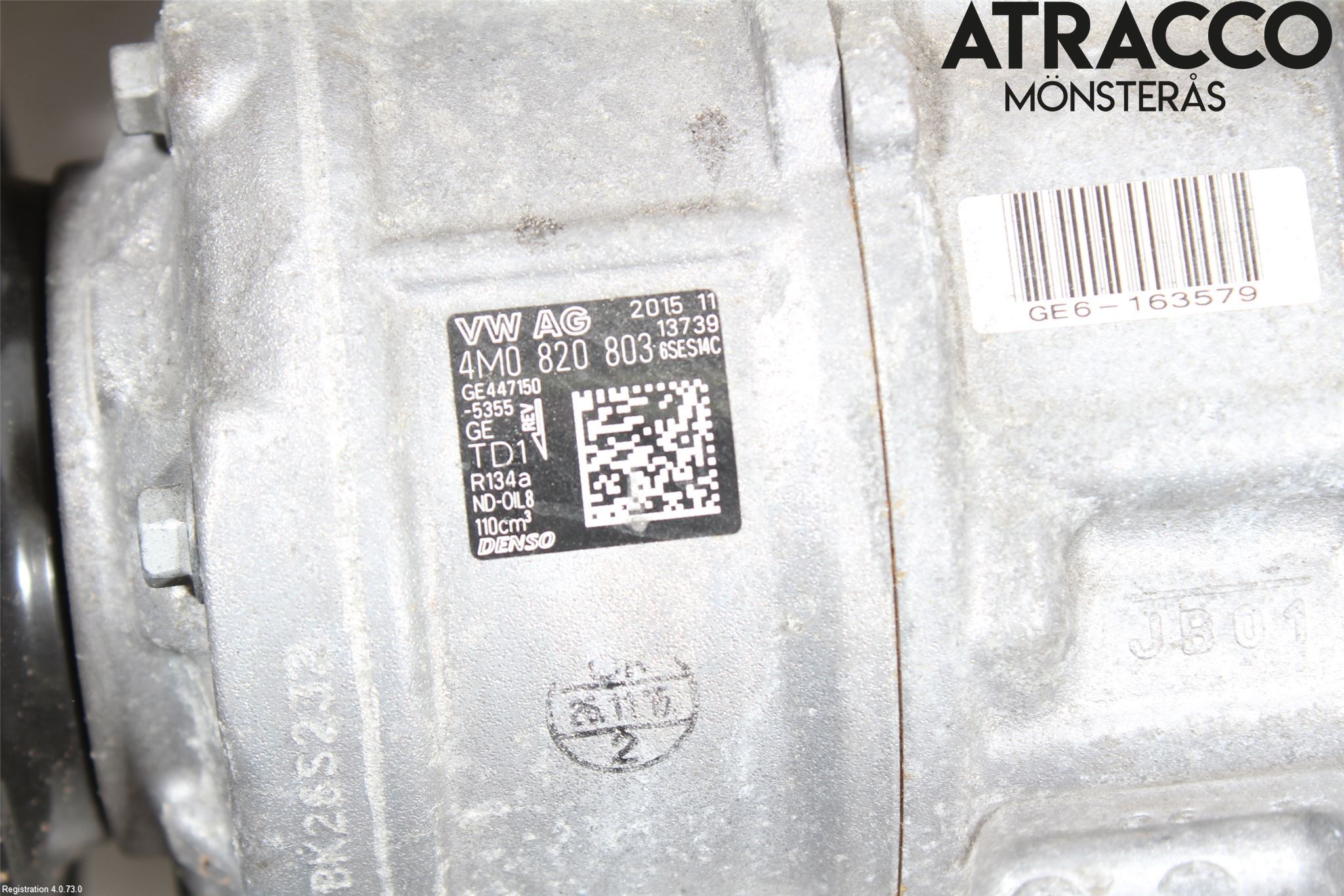 Audi A4/S4 B9 16-19 Varme Ac Kompressor