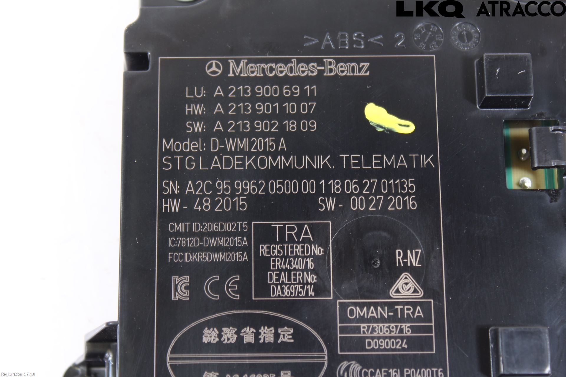 Mercedes-Benz MB E-KLASS (W213) 16-23 Styreenhet Øvrig