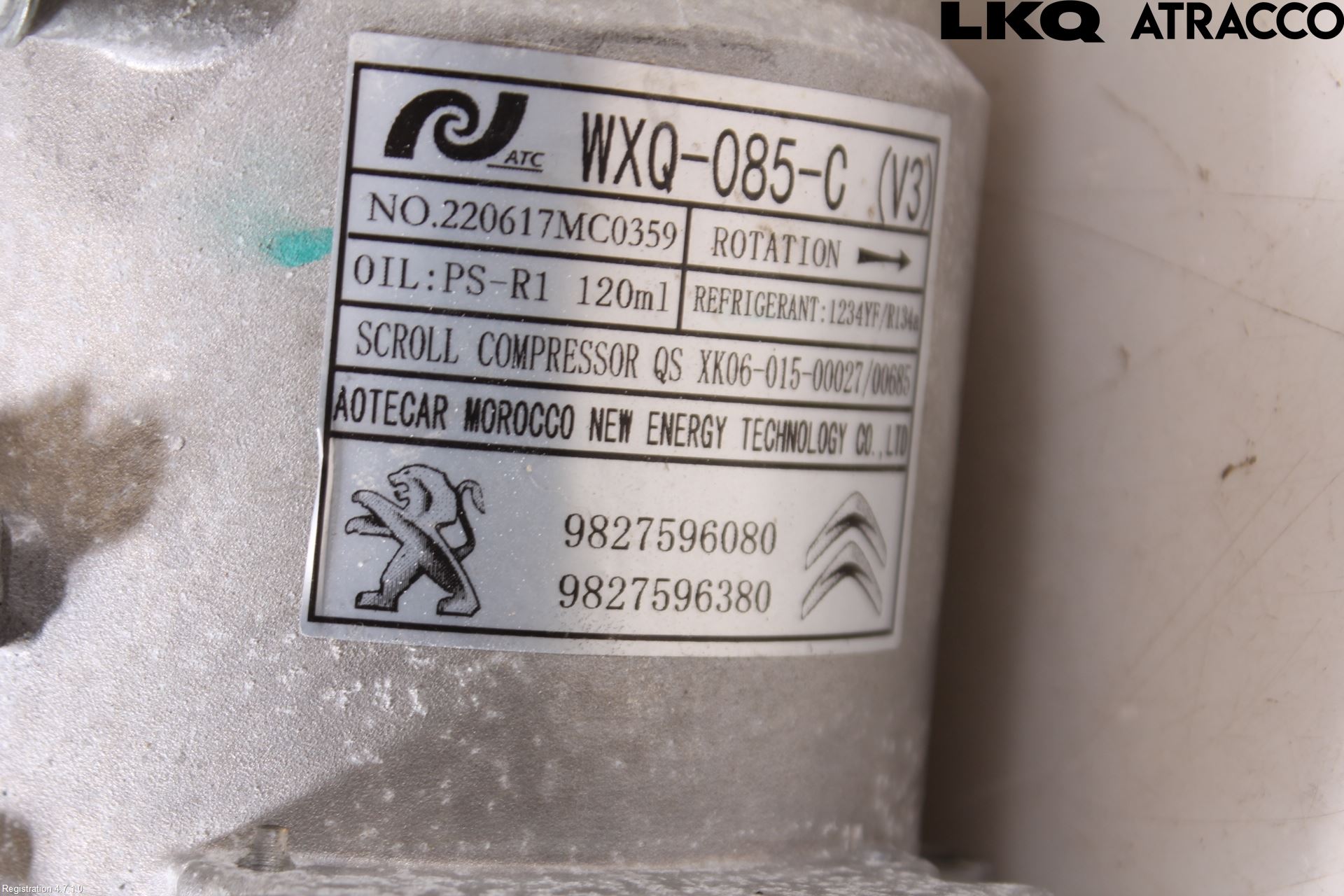 Peugeot 208/E-208 20- Varme Ac Kompressor