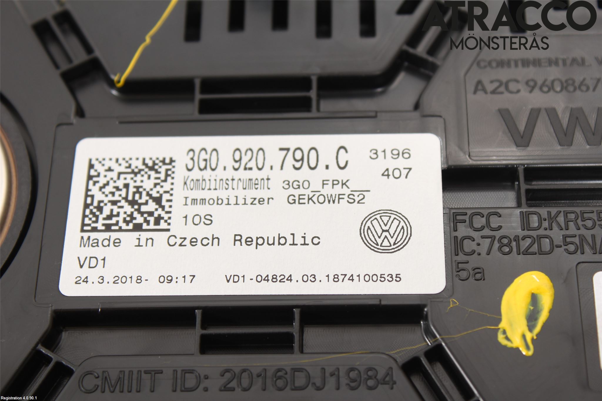 Volkswagen VW PASSAT 15-19 Instr Kombinert