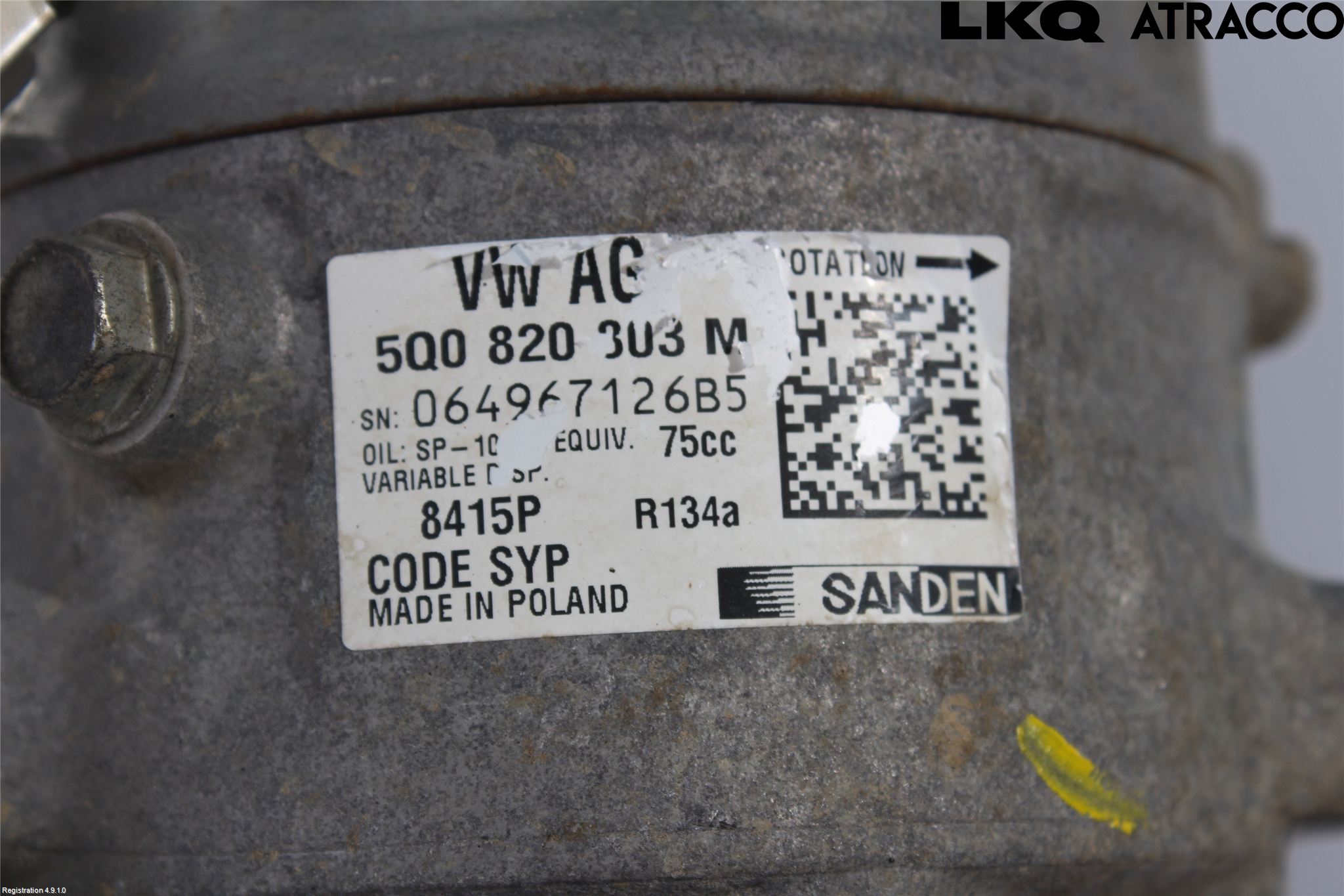 Volkswagen VW CADDY 16-20 Varme Ac Kompressor