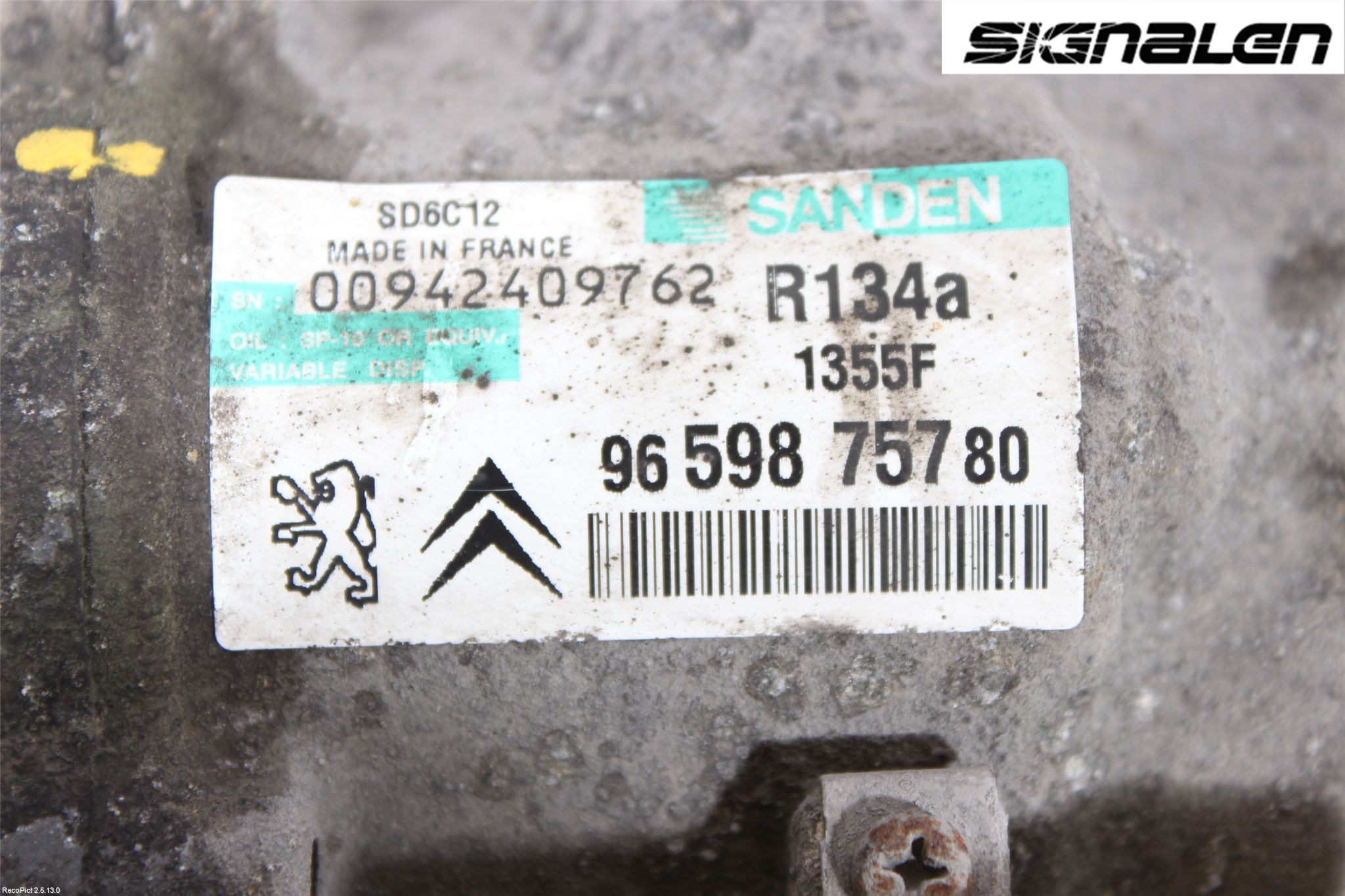 Peugeot 207 Varme Ac Kompressor