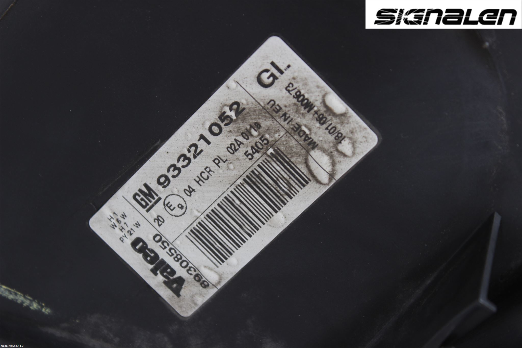Opel MERIVA A   03-10 Frontlykt Venstre