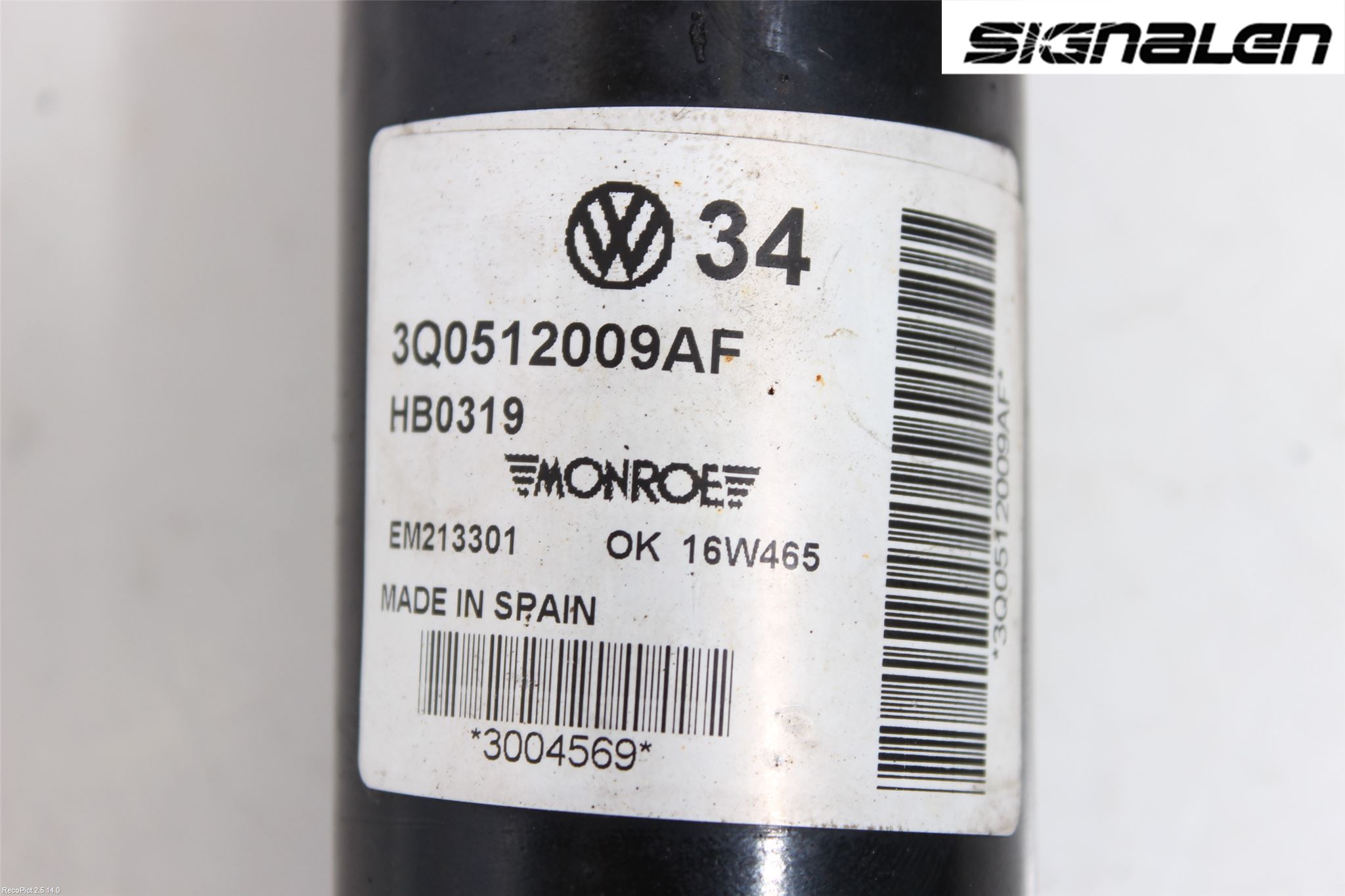 Skoda SUPERB 16-24 Støtdemper Bak