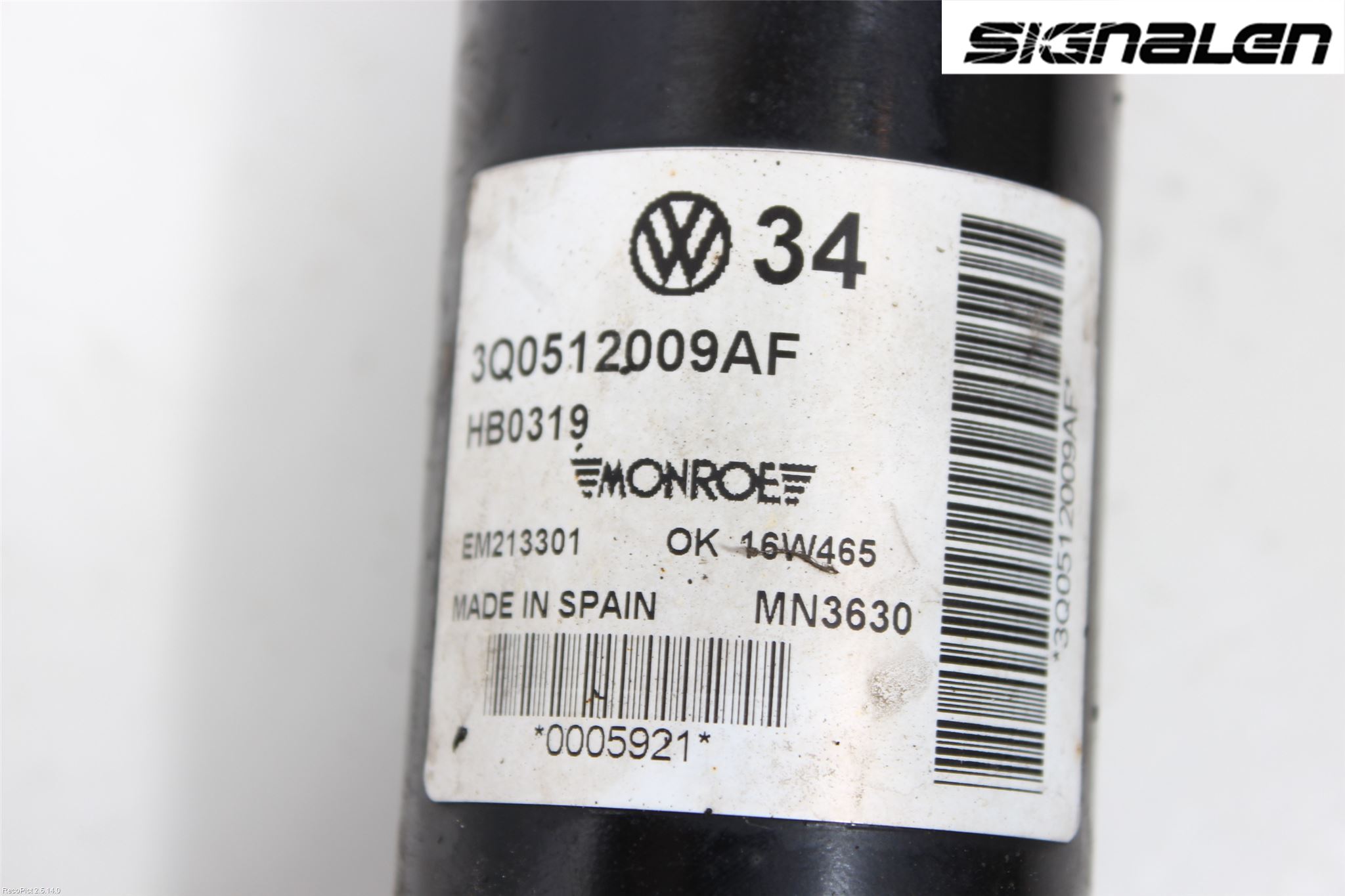 Skoda SUPERB 16-24 Støtdemper Bak